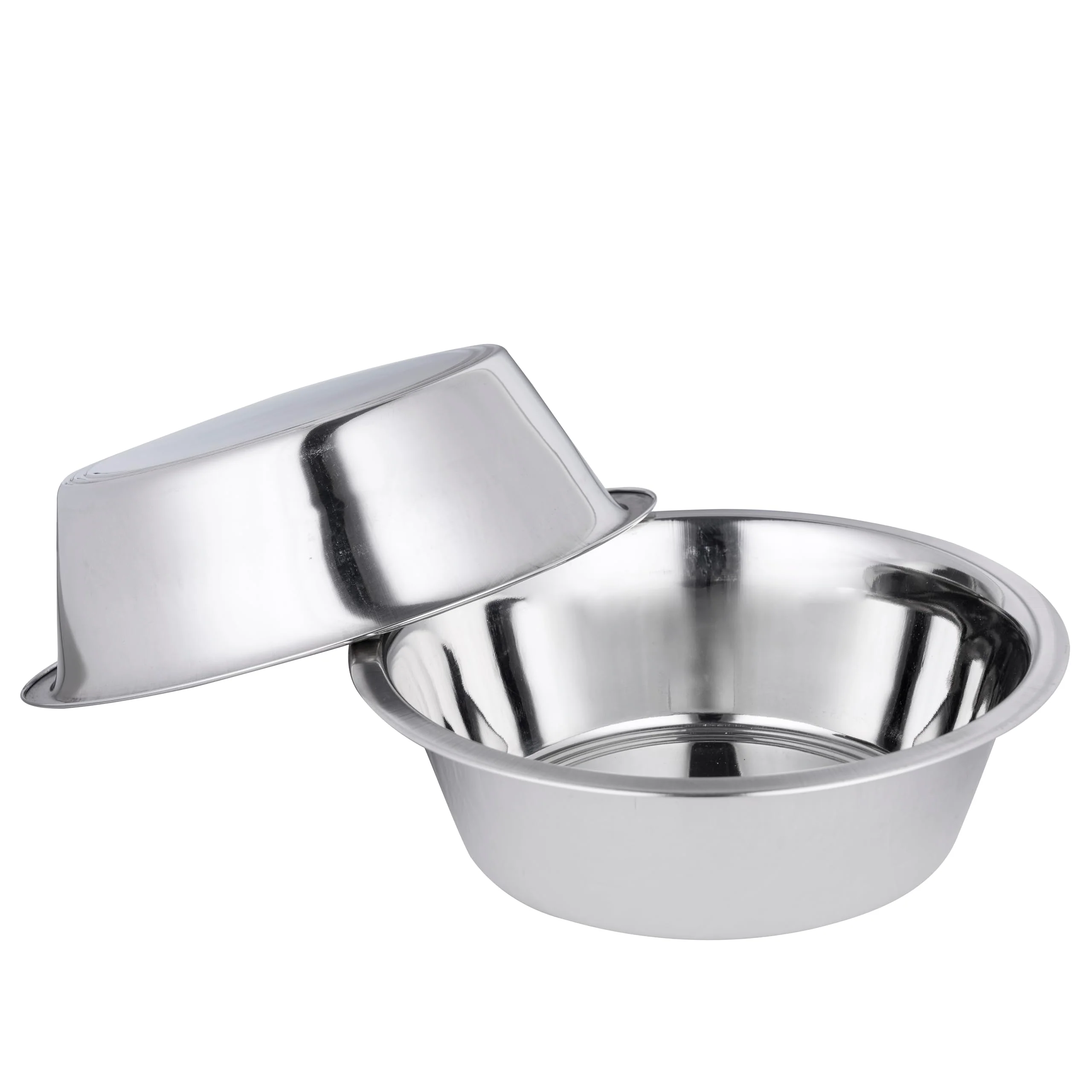 Next-Generation Vanacara Pack of 2 Stainless Steel Dog Bowls — 8.8-Inch Wide 2.7-Inch High Dishwasher Safe Detailed