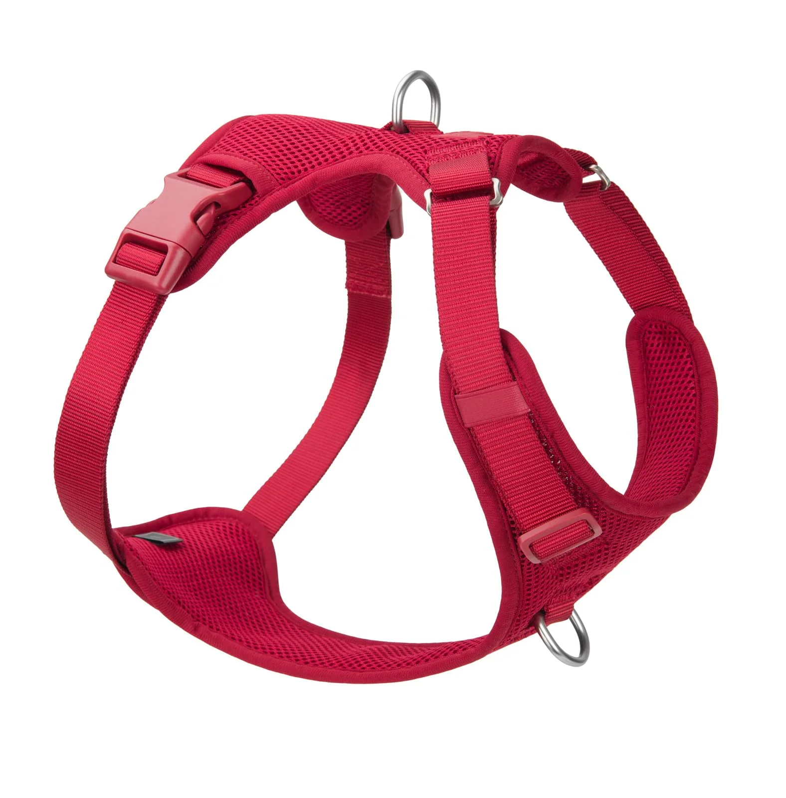 Efficient Sunraymascota No Pull Dog Harness - Adjustable 2-Layer Mesh Front Back Clips Escape-Proof Burgundy Red XL Premium