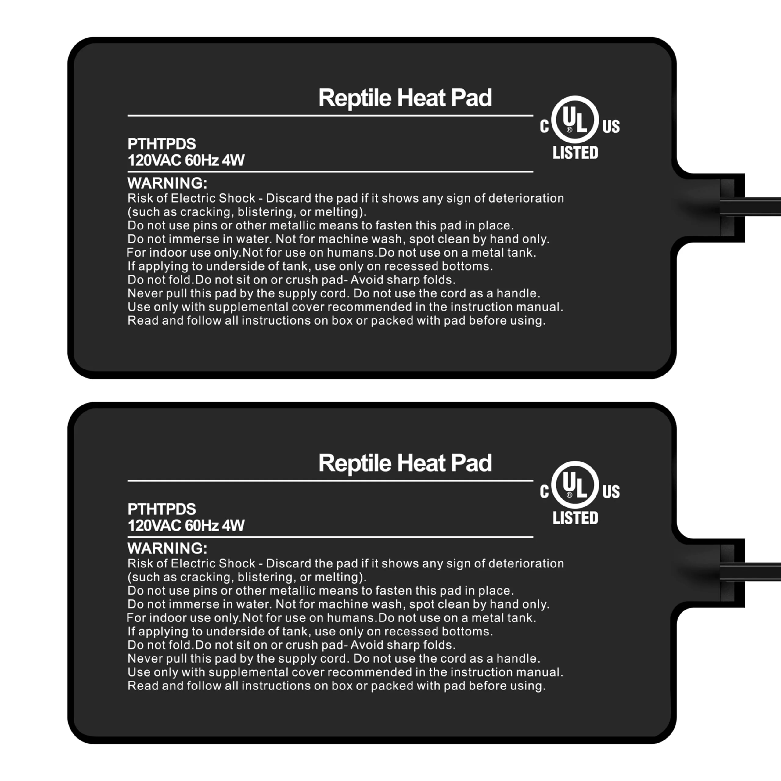 Flexible Simple Deluxe 4x7 Inch Reptile Heating Pad 2 Pack – Waterproof Terrarium Mat Durable