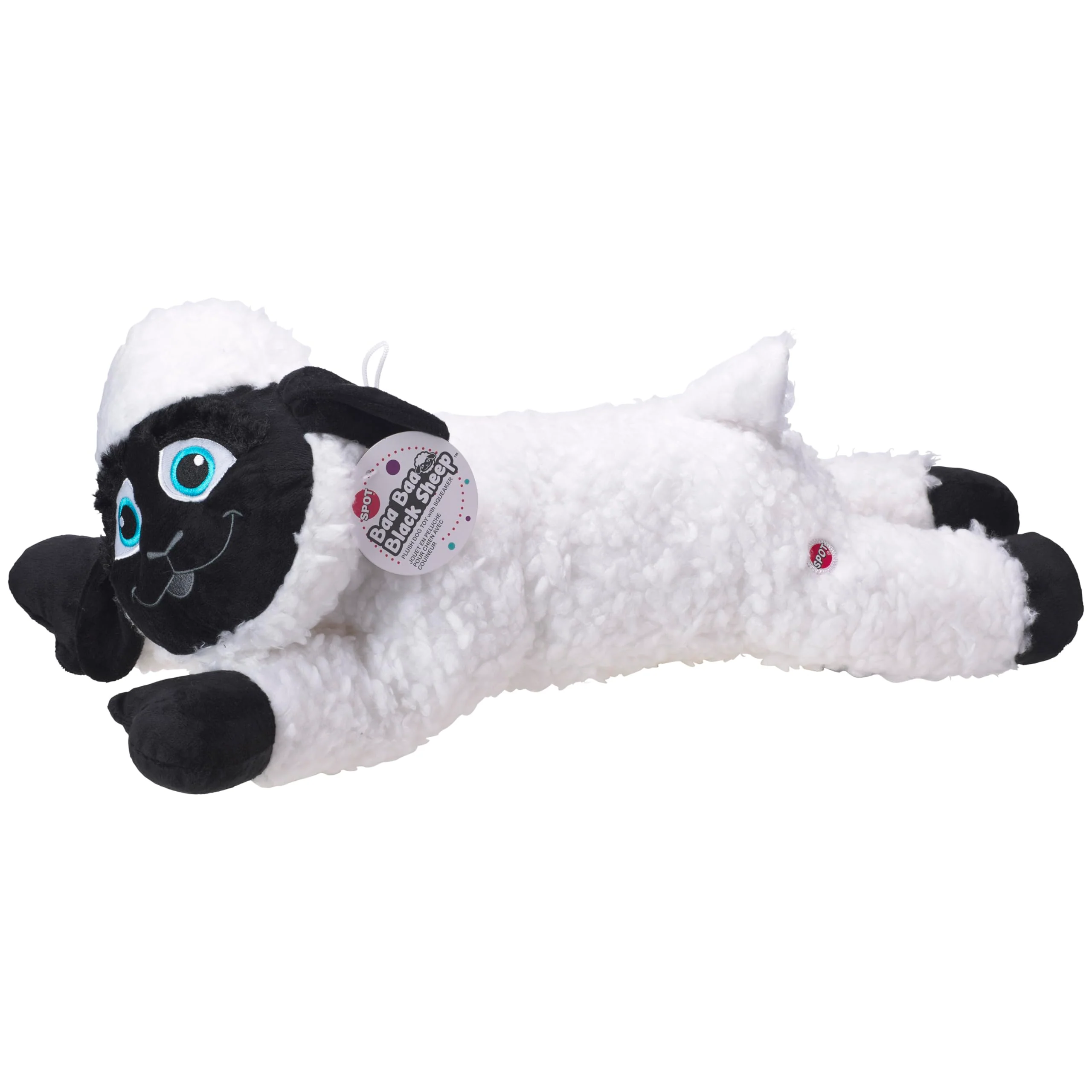 Certified SPOT Baa Baa Black Sheep Plush Toy – 24in Jumbo Dog Toy with Squeaker User-Friendly