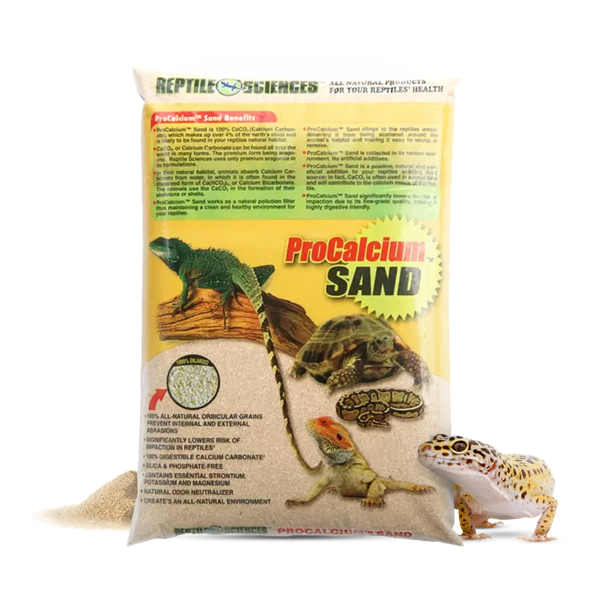 Exceptional Reptile Sciences Natural Sedona Pro-Calcium Terrarium Sand – 10 lb Natural Substrate Fine