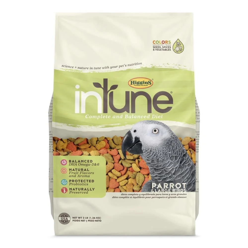 Secure Higgins Intune Parrot Pellets 3 lb – Natural Diet with Probiotics DHA Original Design