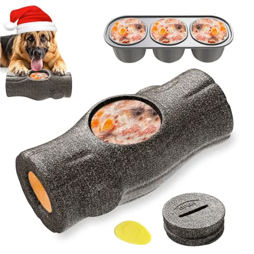 Official VOXGET Interactive Dog Treat Toy for Aggressive Chewers — Indestructible Enrichment Gray Relaxed