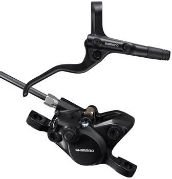 Eco-Friendly Shimano BR-MT200 Disc Brake and BL-MT201 Lever - Rear Hydraulic 2-Piston Post Mount Black Green