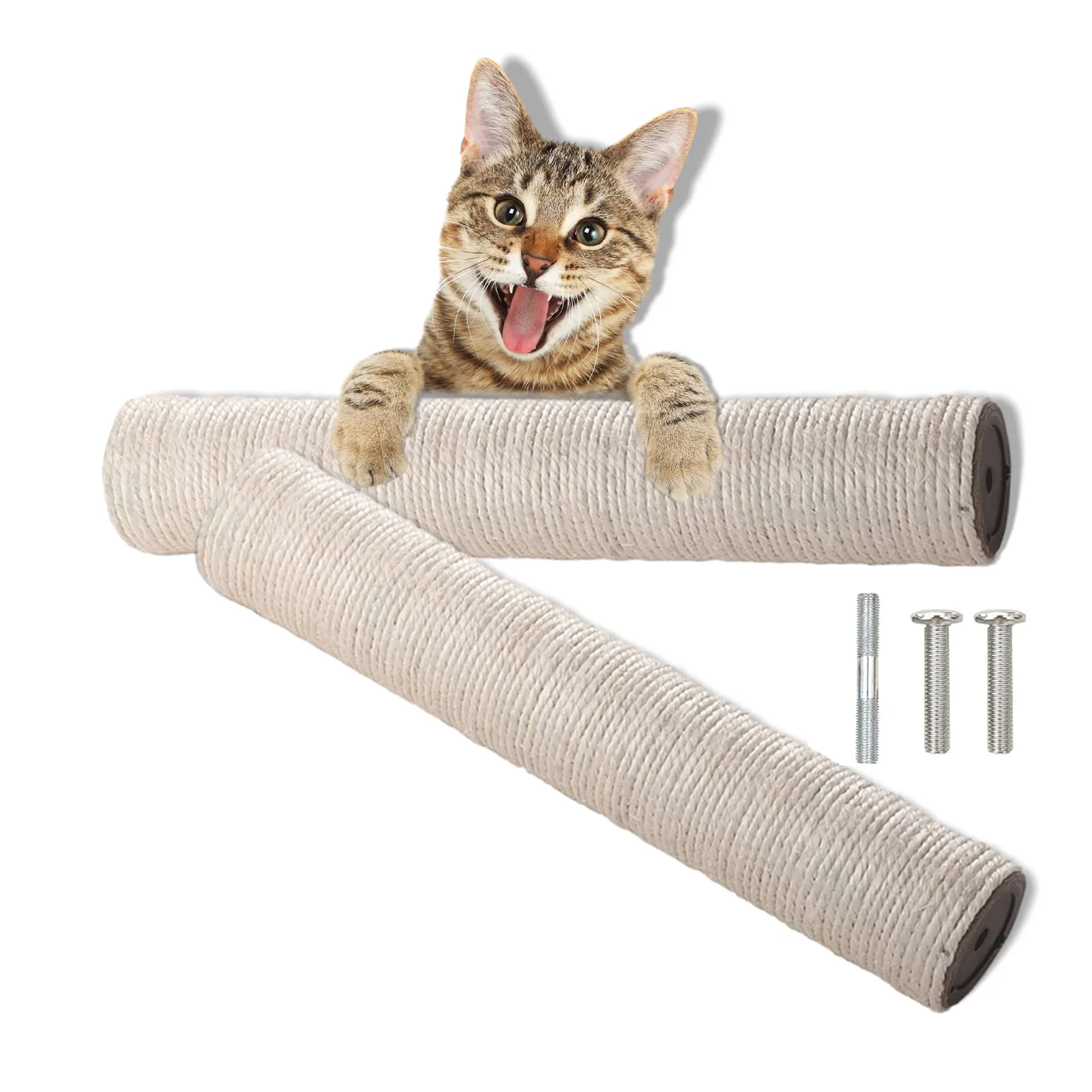 Proven ZFBIRD Cat Scratching Post 2 Pack – Sisal Refill Poles with M8 Screws Extension Post Relaxed