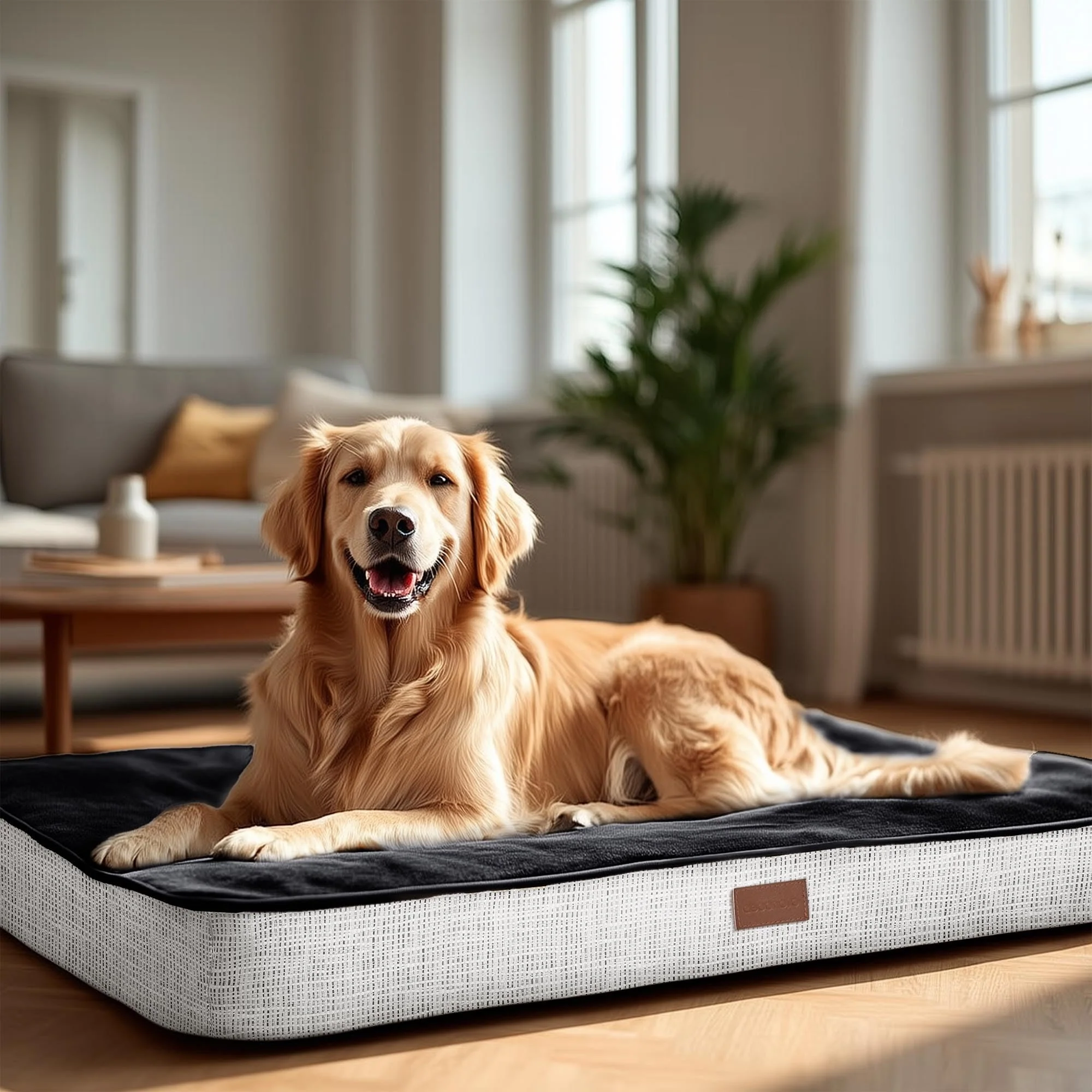 Healthy Deconovo Orthopedic Dog Bed with Anti-Slip Mat – Removable Cover 44x32x3 in Dark Grey Quality