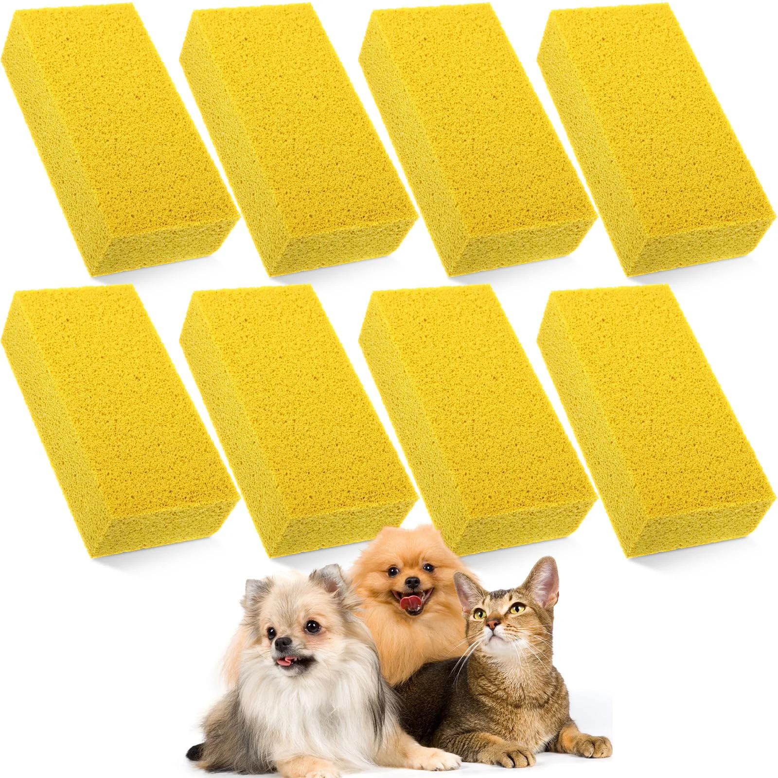 Luxury Jingmore 8-Pack Pet Hair Lifter Sponge – Remove Pet Hair from Furniture Cars Bedding Detailed