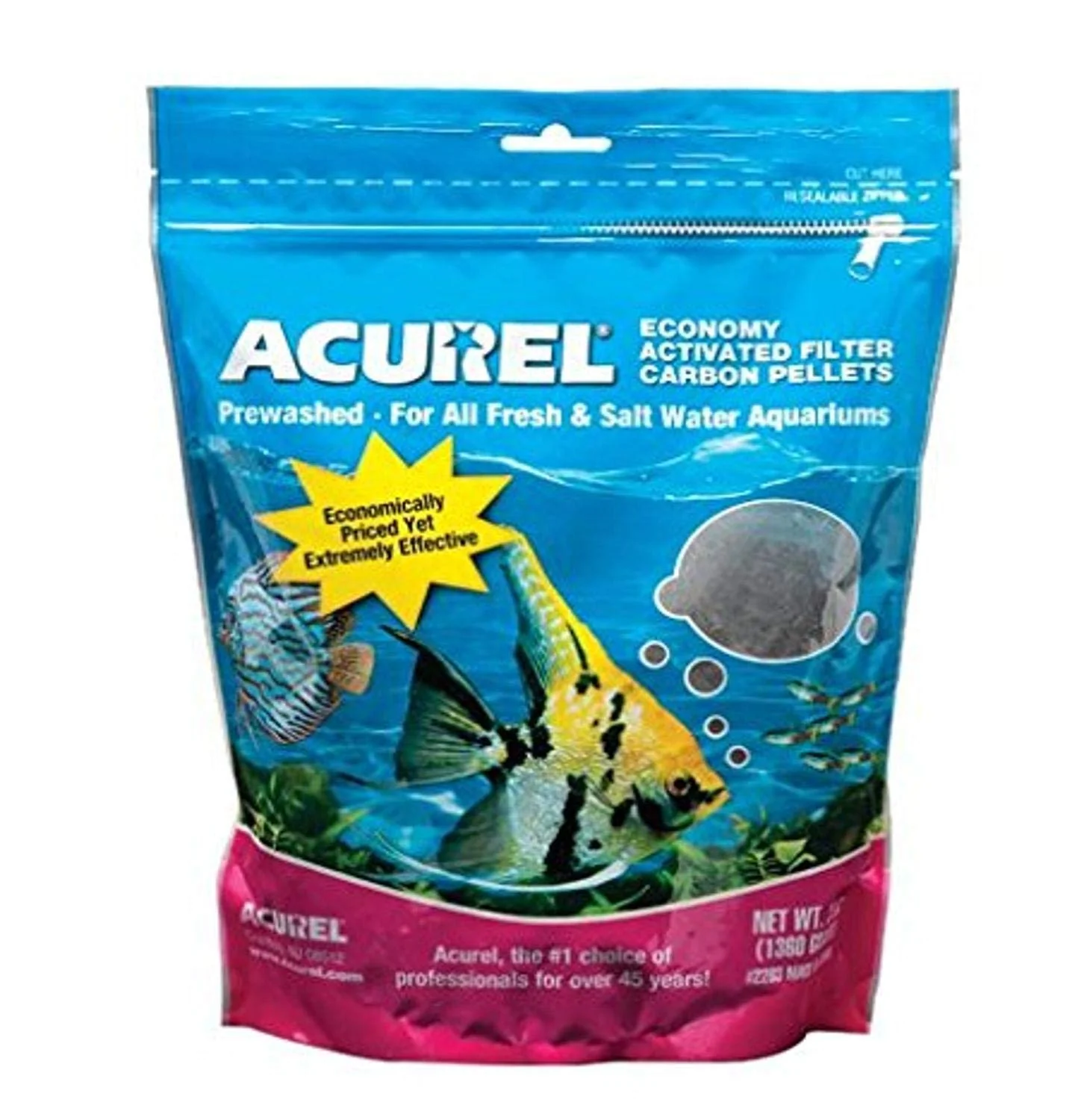 Official Acurel LLC Economy Activated Filter Carbon Pellets 3 lb – Fresh Saltwater Aquarium Carbon Lightweight