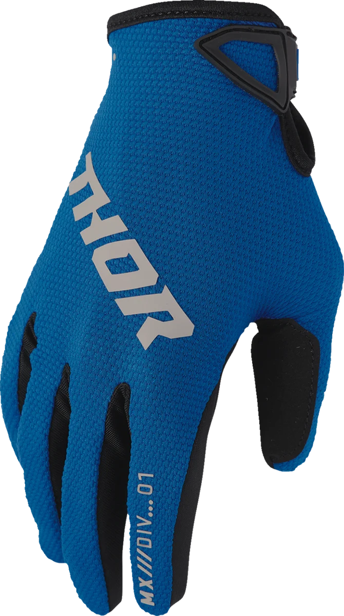 Organic THOR Youth Ridemode Static Gloves - Blue - Medium 3332-1932 Optimized