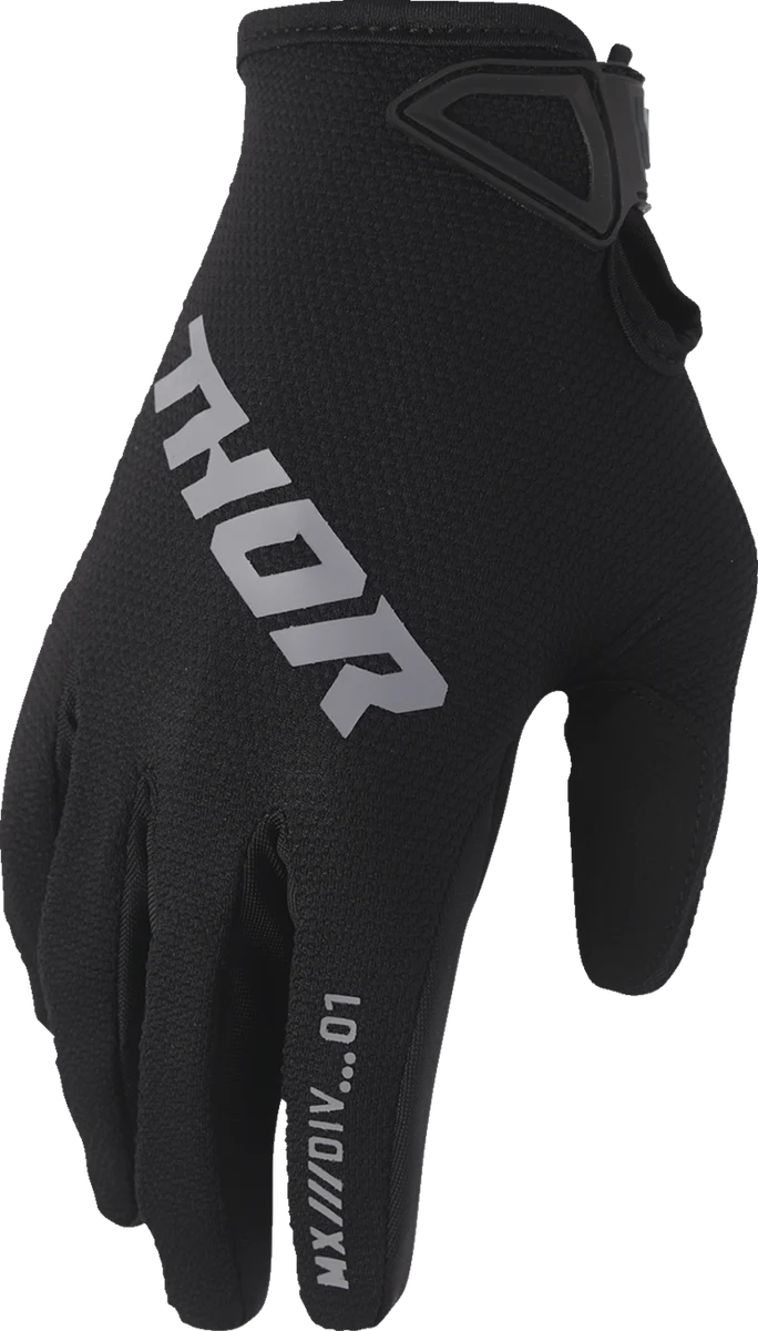 Excellent THOR Youth Ridemode Static Gloves - Black - Large 3332-1925 Original