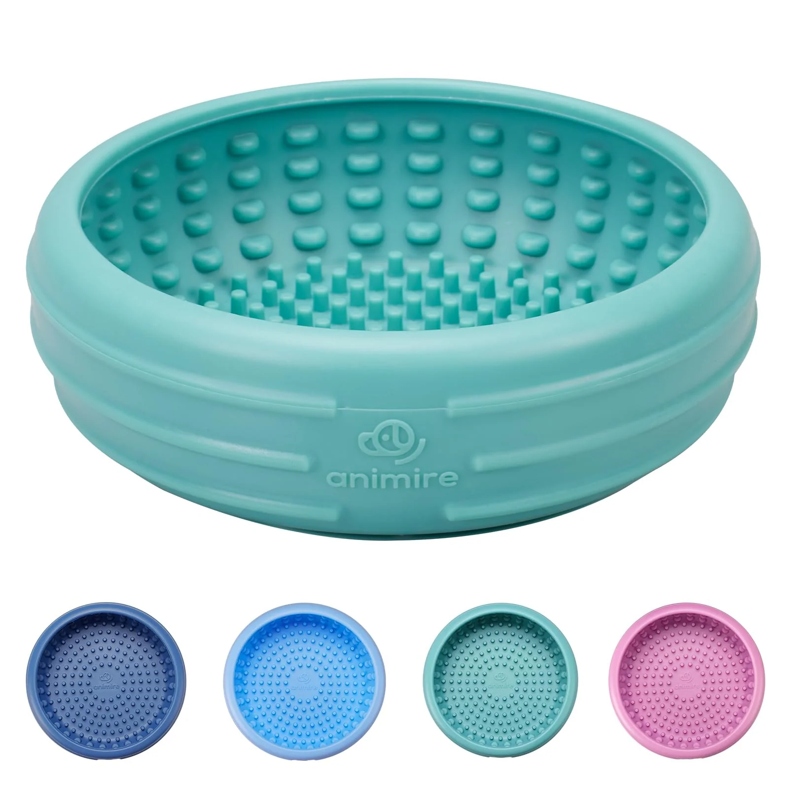 Smooth Animire Dog Lick Bowl ze Lick Mat – Non-Slip Silicone Enrichment Contemporary