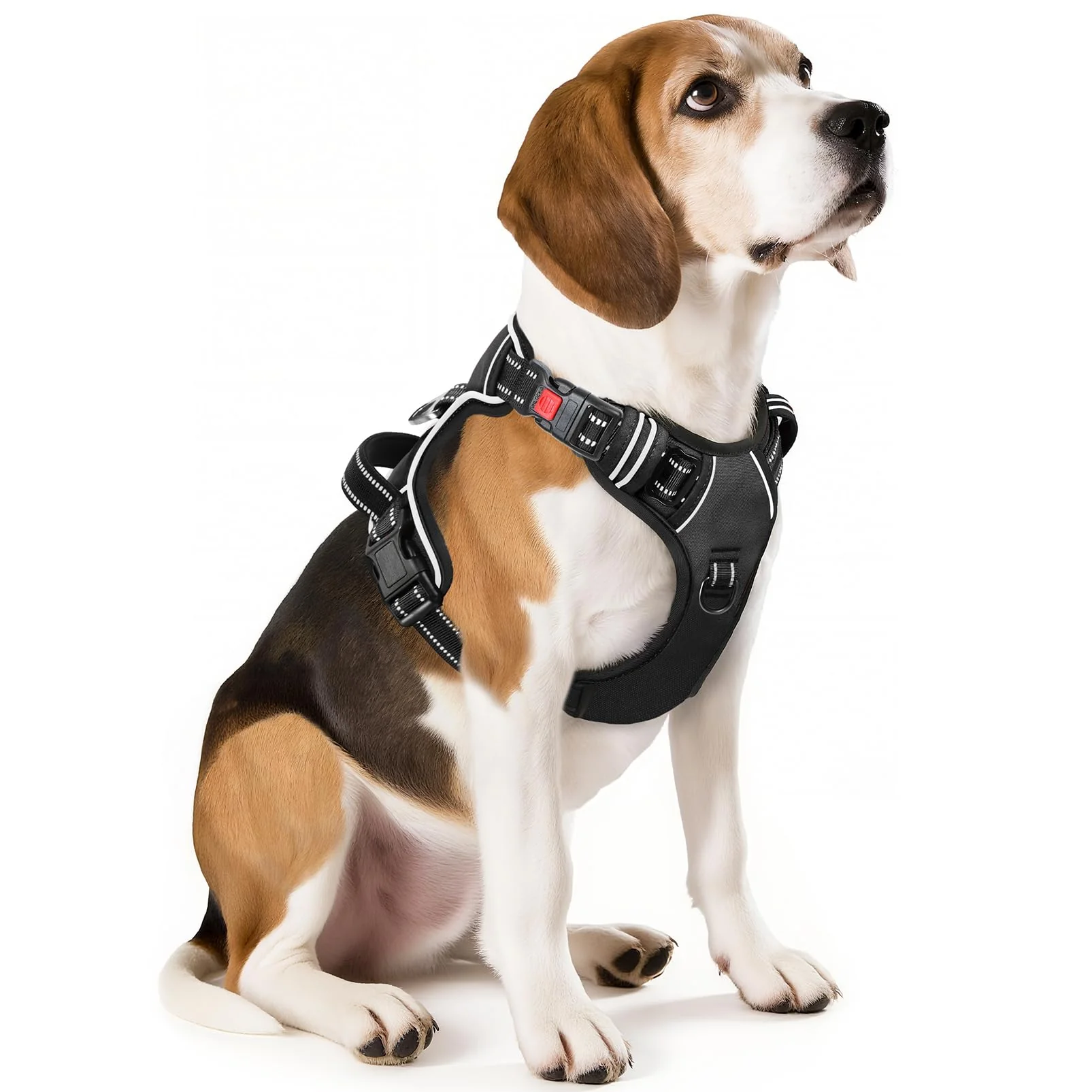 Stylish Timos No-Pull Harness 3 Quick Release Buckles Reflective Front Back Clips Selected