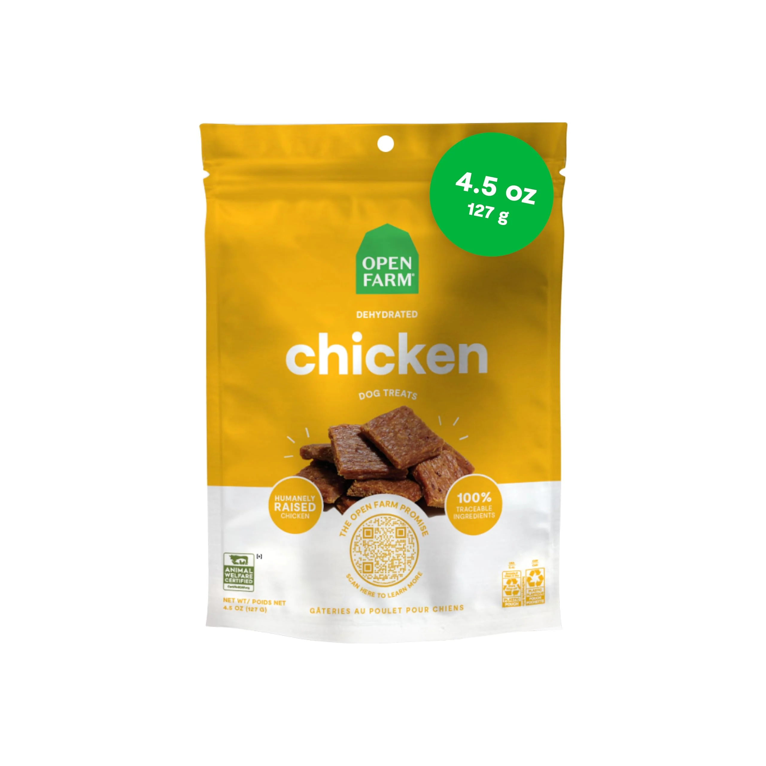 Premium Material Open Farm Dehydrated Dog Treats Chicken Recipe — High Protein Low Carb Chewy Enhanced