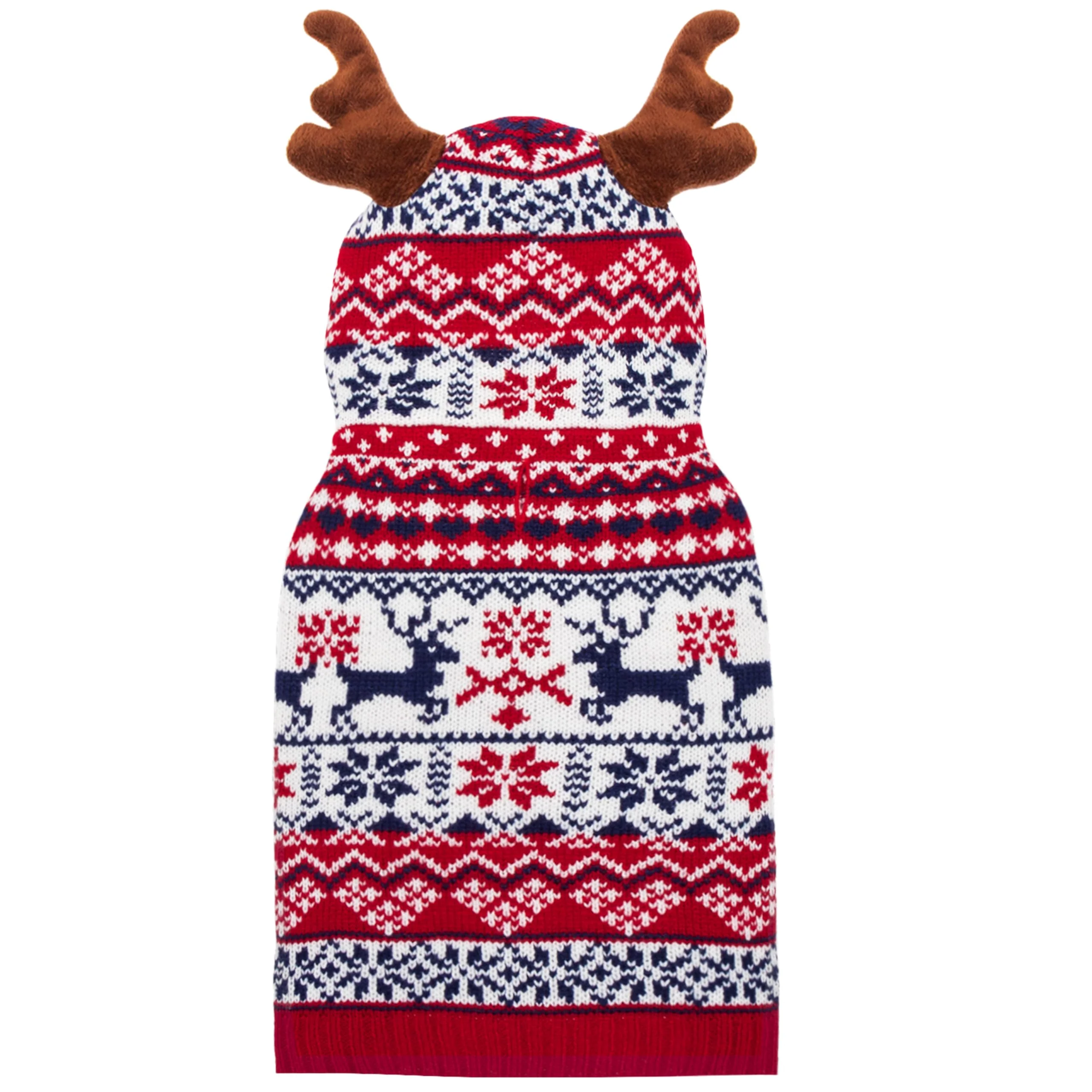 Dependable TUKOAW Christmas Dog Sweater – Winter Warm Antlers Hoodie for Dogs Efficient
