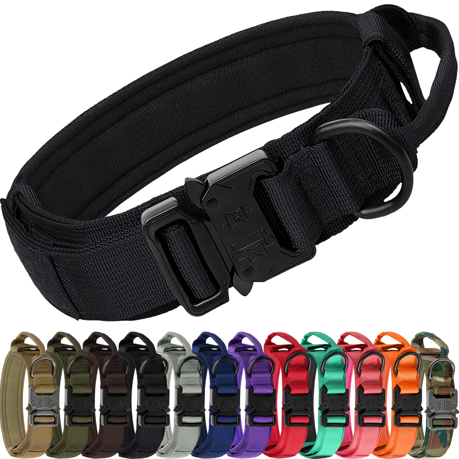 Professional Joytale Tactical Dog Collar with Handle – Heavy-Duty Adjustable for Large Dogs Environmentally Friendly