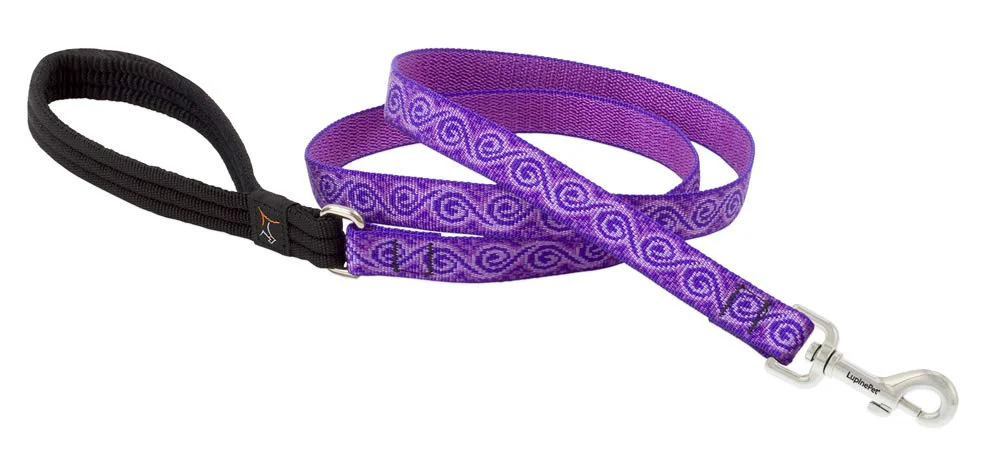 Elite LupinePet s 3 4 Jelly Roll 4-Foot Padded Handle Leash for Medium Large Dogs Sustainable