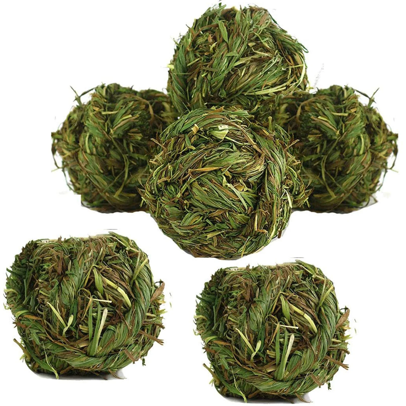 Practical Hamiledyi Rabbit Chew Ball Timothy Grass – Natural Small Pet Play Toy Carefully Designed
