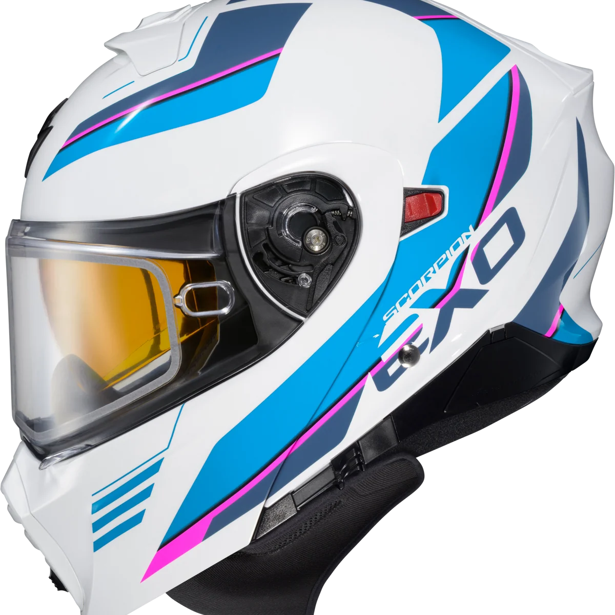 Pure Scorpion - Exo Gt930 Cold Weather Helmet Modulus Wht Blu Md Dual Pane Relaxed