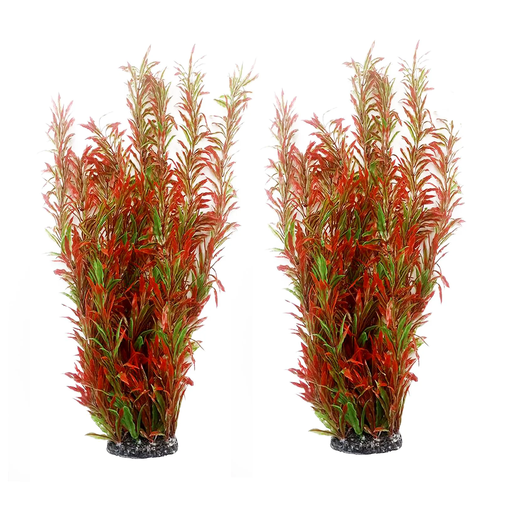 Innovative kathson Artificial Aquarium Plant Decorations - 23.62in Large istic Plastic Plants for Freshwater Saltwater Wine Green 2 Pcs Top-Quality