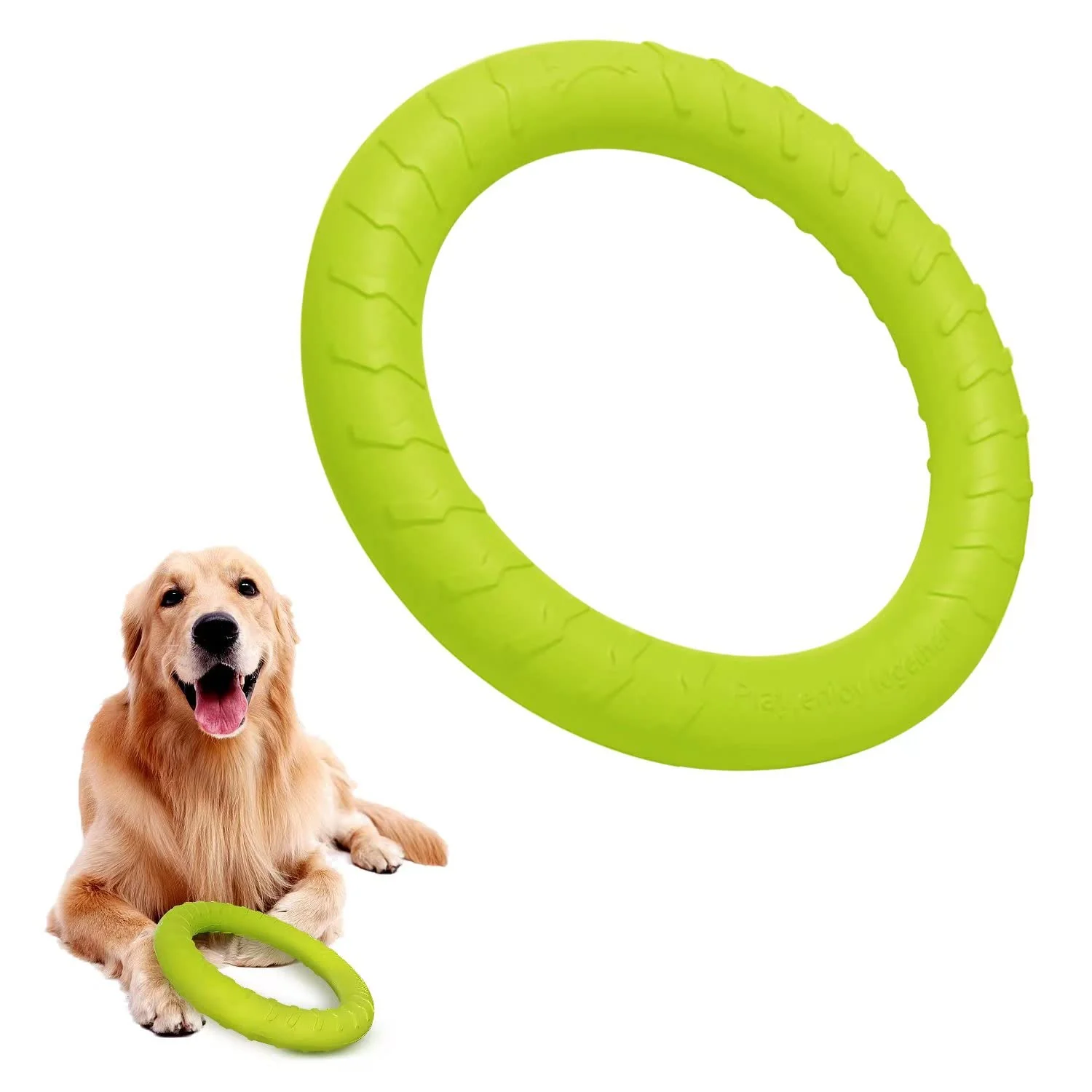 Lightweight DLDER Large Dog Durable Floating Flying Disc Ring Toy Indestructible EVA Training Disc Specialty