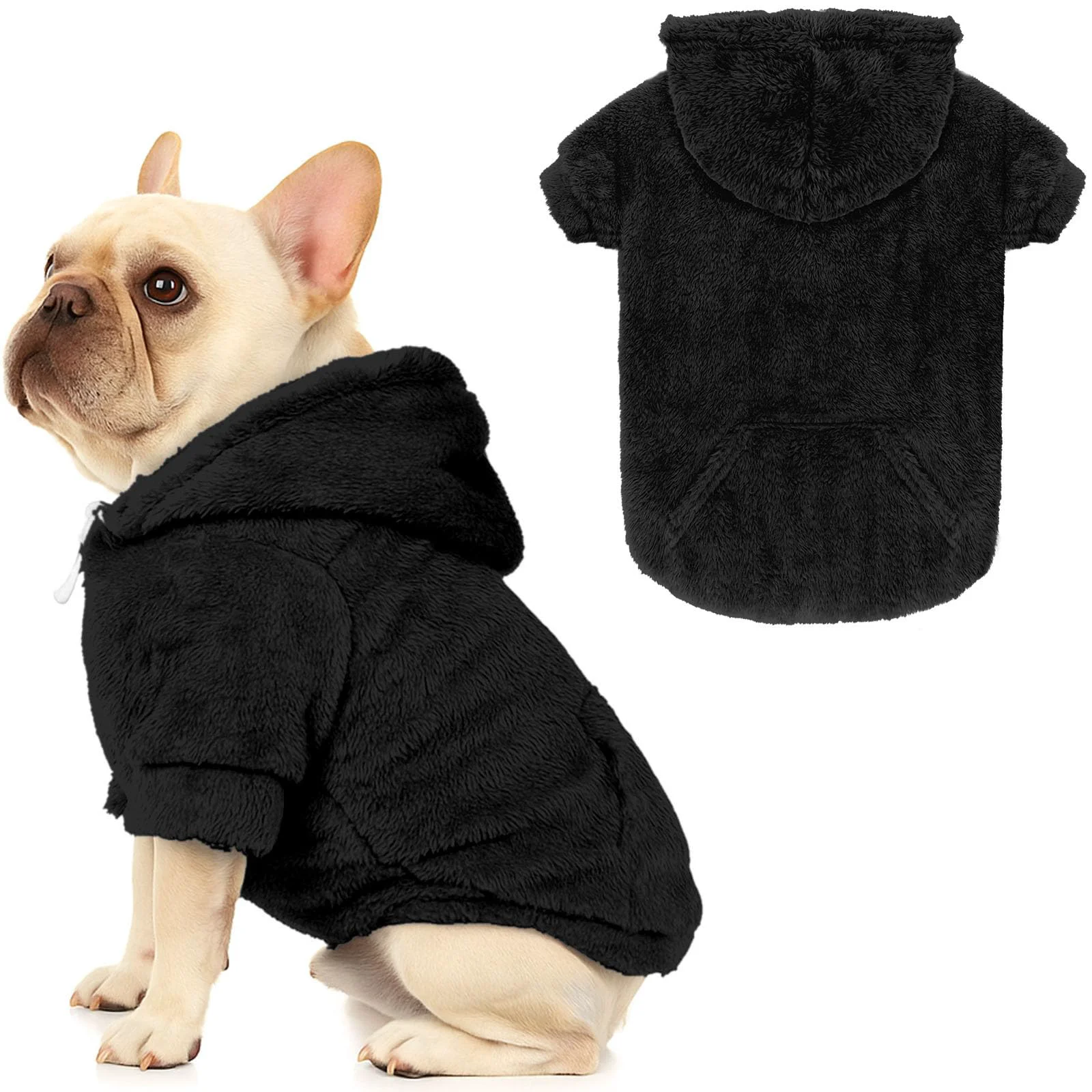 Genuine Waoduld Dog Sweater Hoodie with Leash Hole – Warm Polar Fleece Breathable
