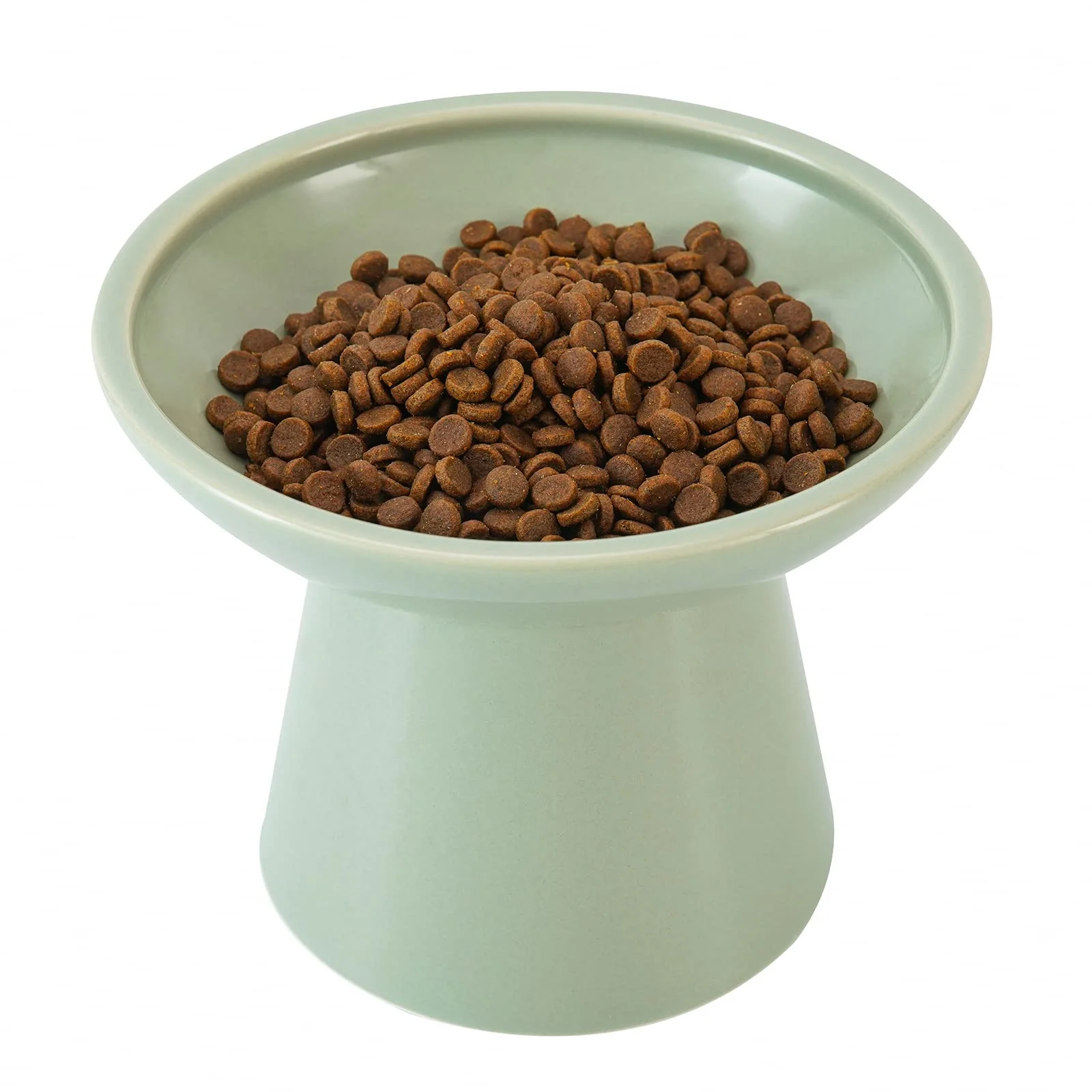 Selected CEEFU Extra Wide d Ceramic Cat Bowl – 6.2-inch Shallow Dish 5-inch Height Sage Green Reusable