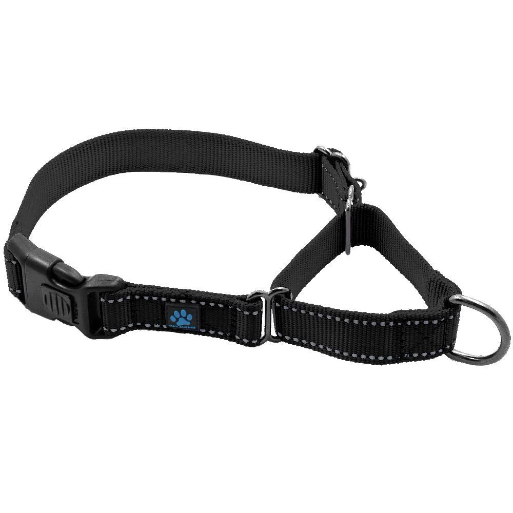 Luxury Max and Neo Nylon Martingale Collar Small Black 1-for-1 Rescue Donation Versatile