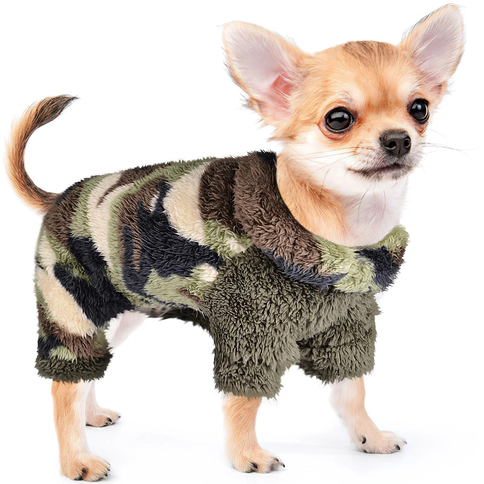 Official Sebaoyu Small Dog Sweater Pajamas – Flannel Plaid Winter Outfit for Teacup Chihuahua Yorkie X-Small Durable