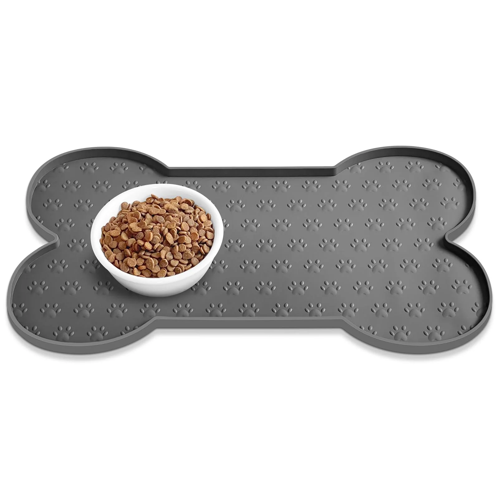 Official PWTAA Dog Food Mat – Anti-Slip Silicone Raised Edge Waterproof Pet Placemat Prestigious