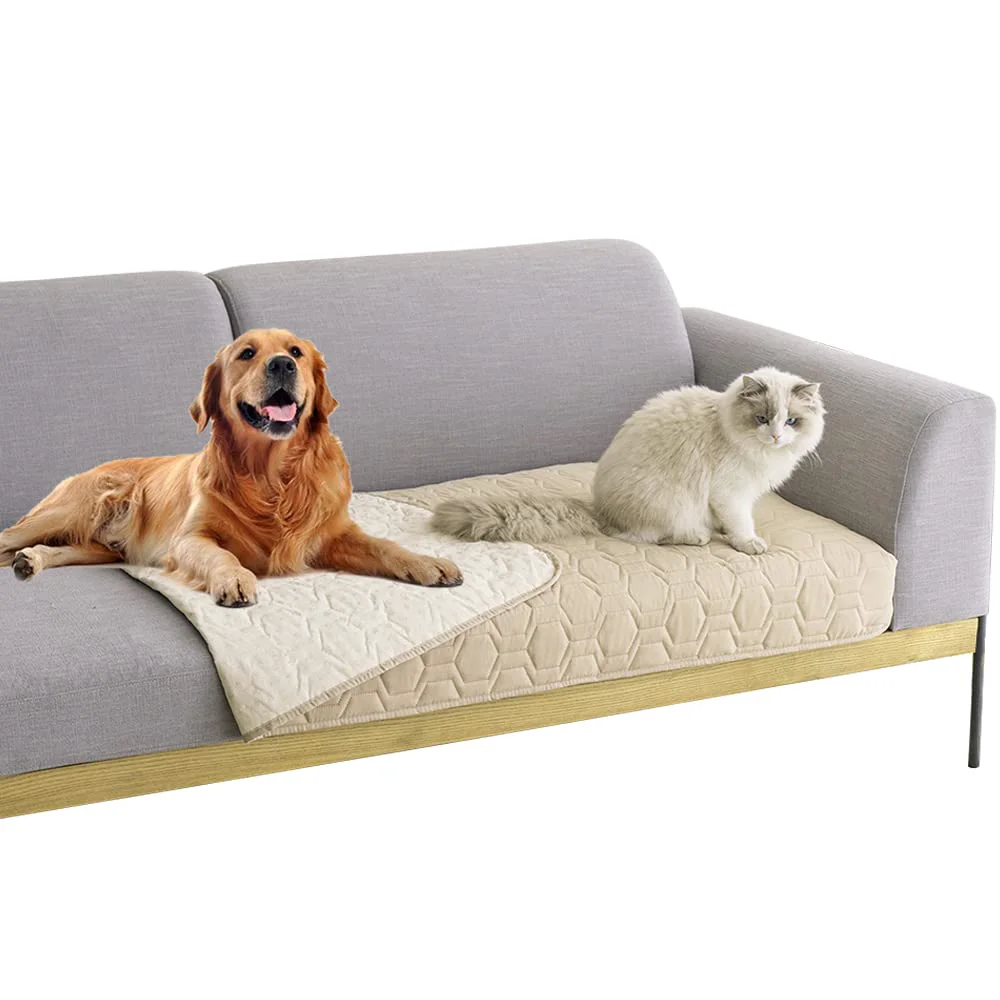 Safe Tcksstex Waterproof Non-Slip Dog Bed Cover Pet Blanket 30x70 Beige — Furniture Sofa Protector Solid