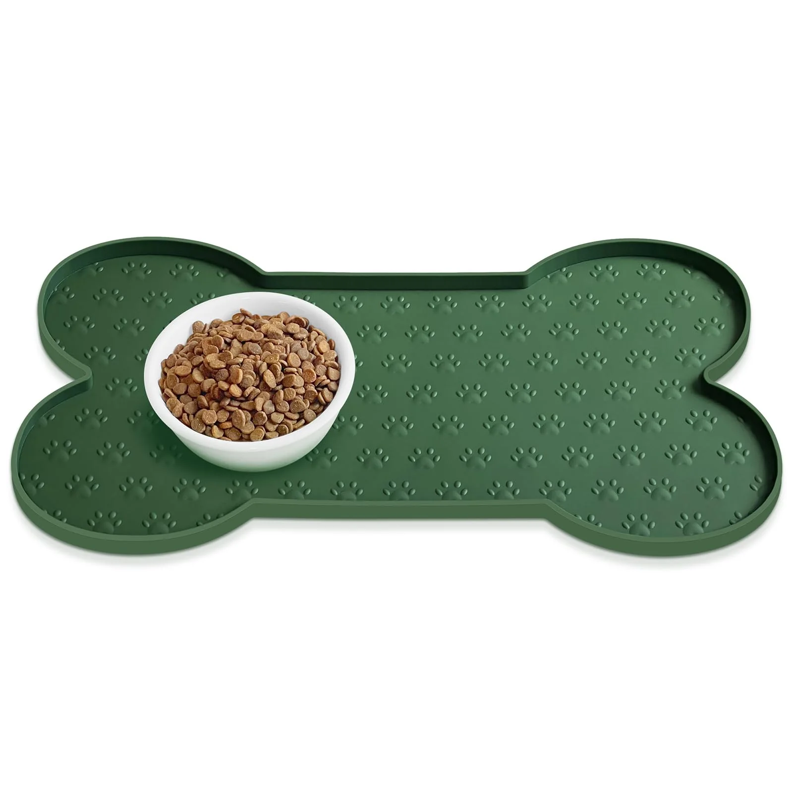 Responsible PWTAA Dog Food Mat – Non-Toxic Silicone Anti-Slip Raised Edge Elegant