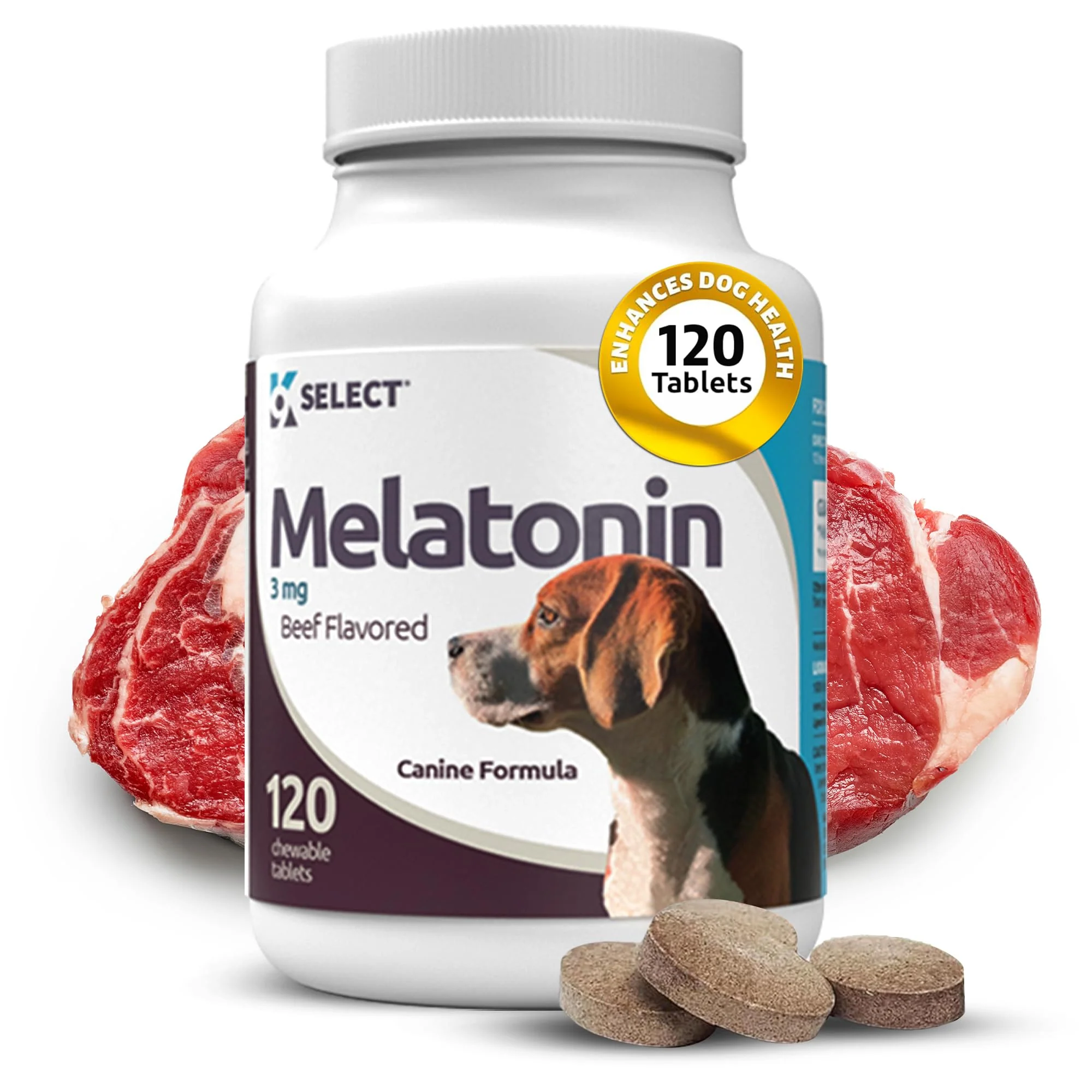 Top-Quality K9 Select Melatonin for Dogs - Calming Chews for Small Dogs Sleep Stress Support 1 mg 180 Chews Exclusive