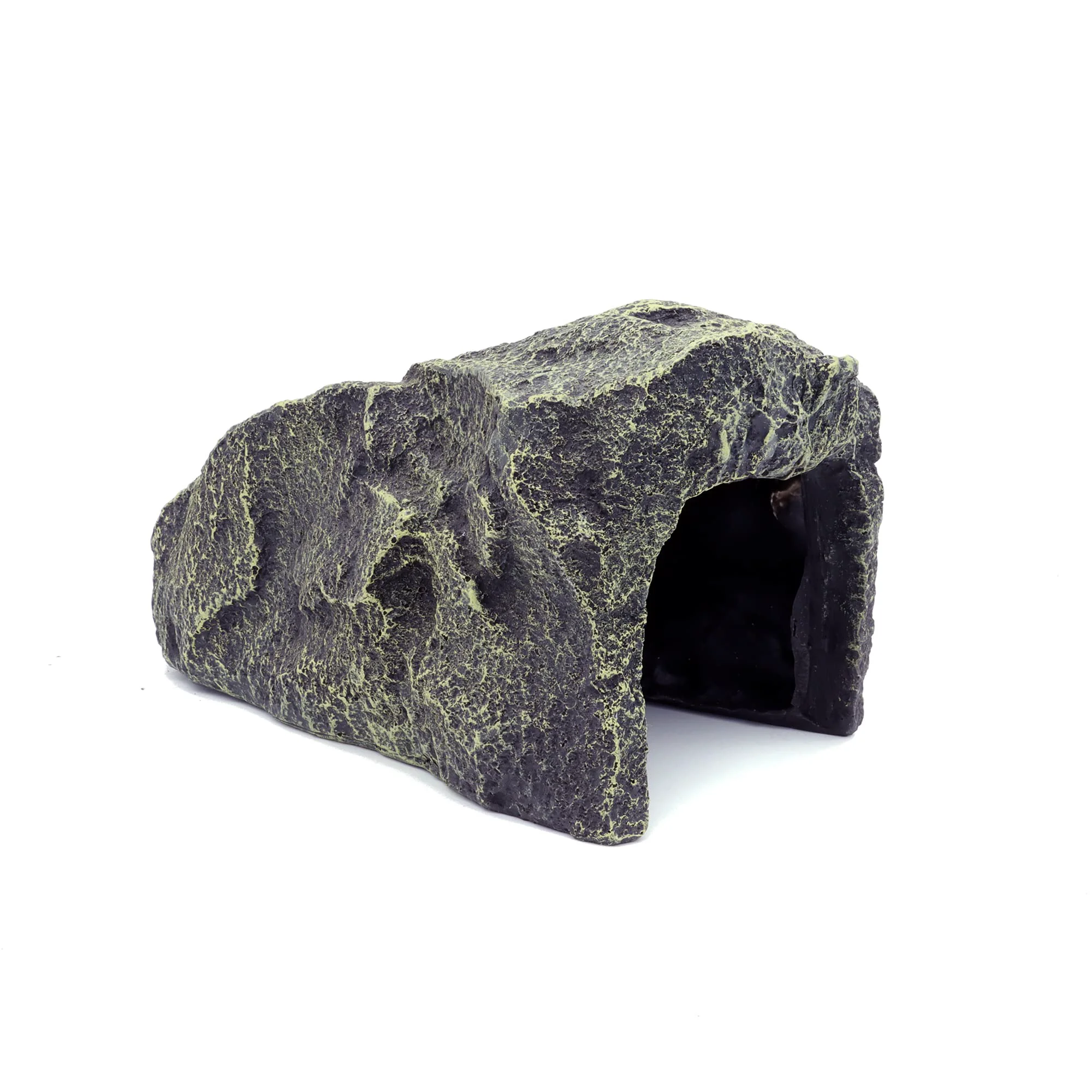 Smooth JIHAQUA Reptile Hide Medium Rock Cave — Natural Terrarium Hideout for Bearded Dragons Effective