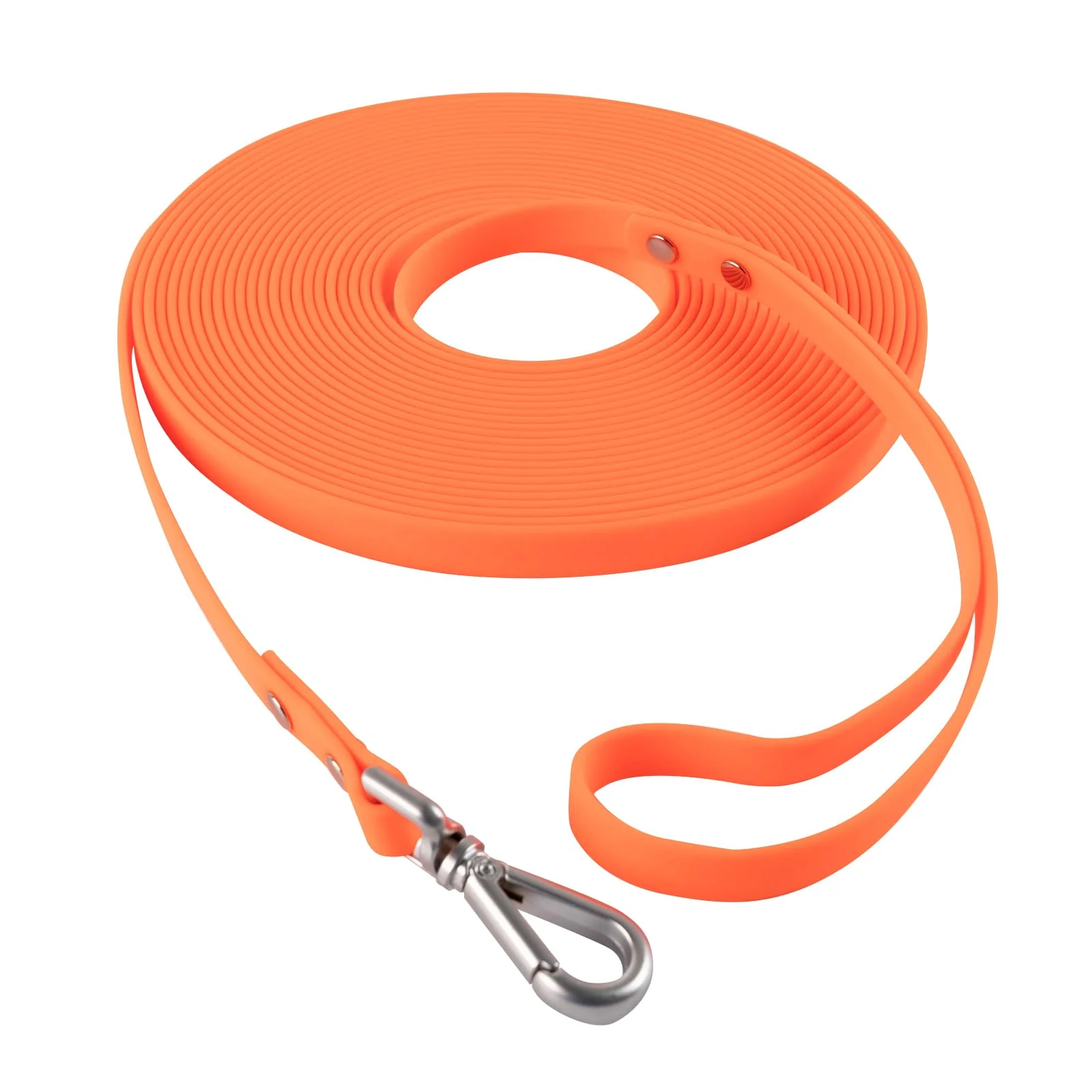 Official AUMAILI Waterproof Dog Training Long Leash Heavy-Duty Recall Lead 10–50 ft Orange Long-Lasting