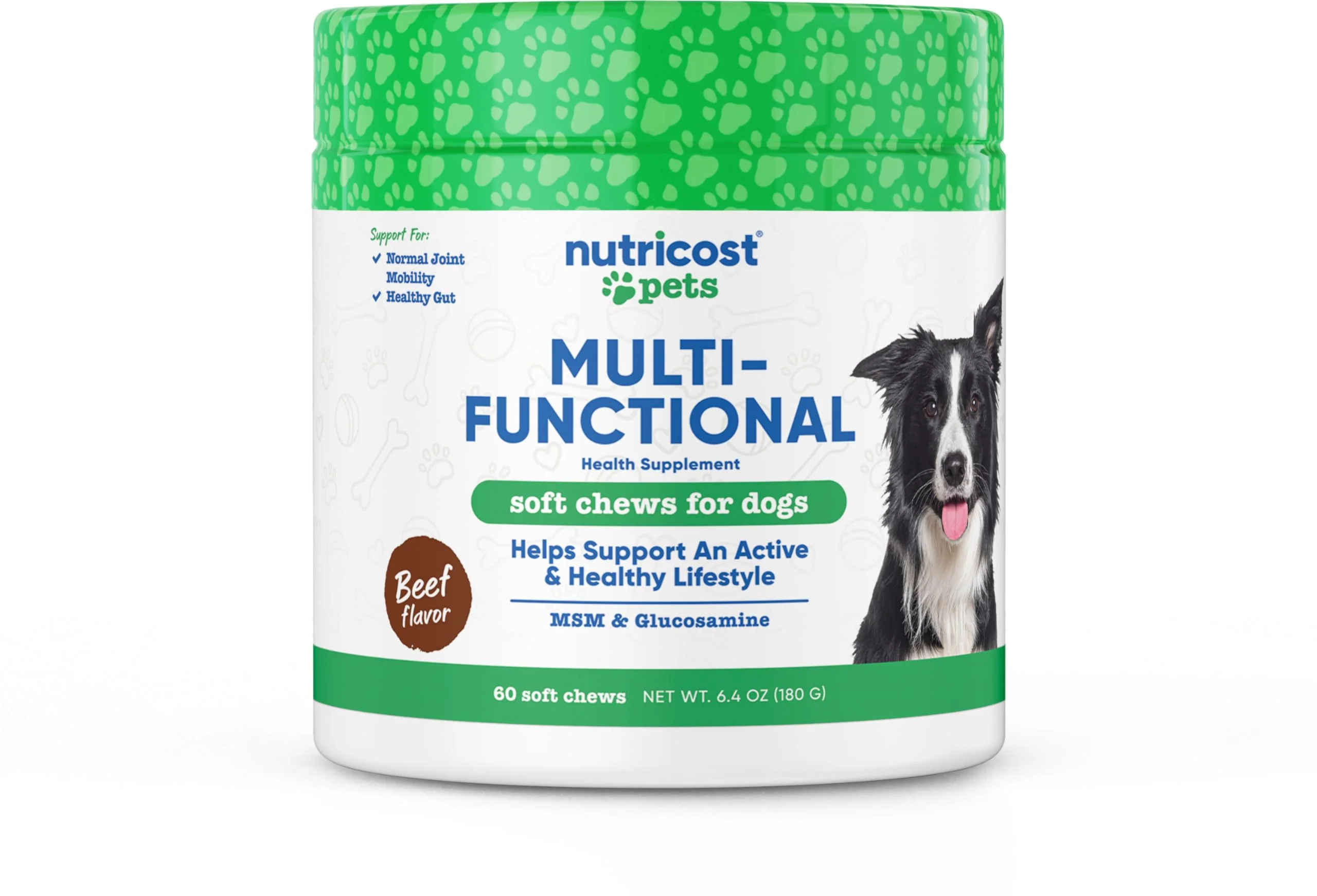 Excellent Nutricost Pets Multi-Functional Soft Chews for Dogs – Beef Flavor 60 Count Original Design