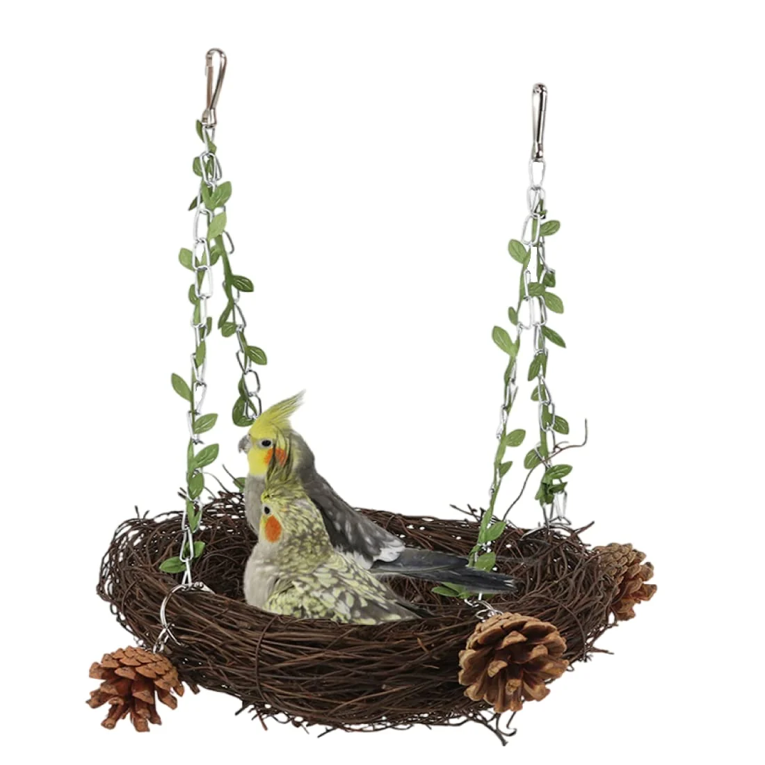 Minimalist Barn Eleven Natural Rattan Nest Bird Swing — Small Large Sizes Safe Enrichment Expertly Made