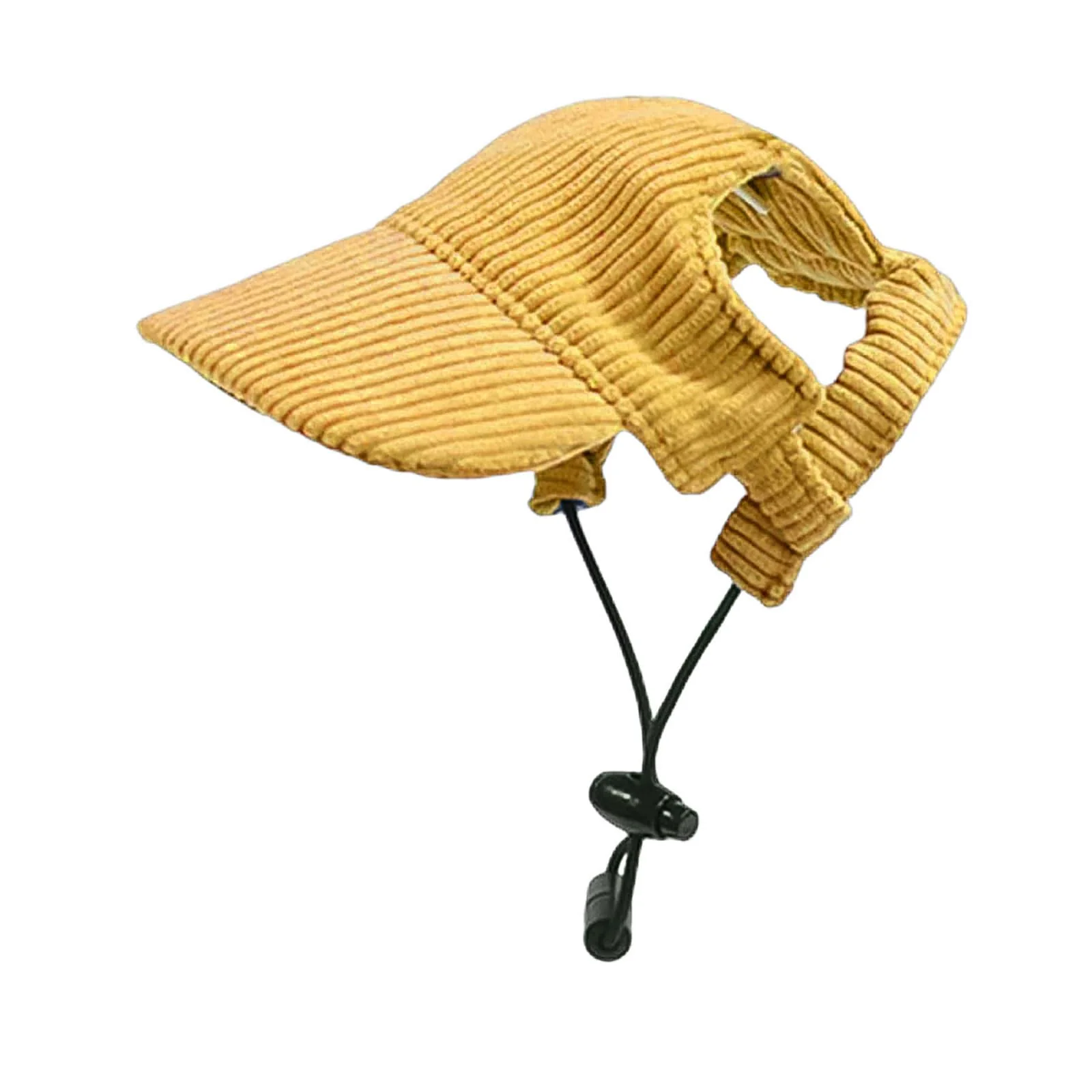 High-Quality Symphonyw Dog Baseball Cap - Yellow X-Small Sun Hat with Ear Holes Solid