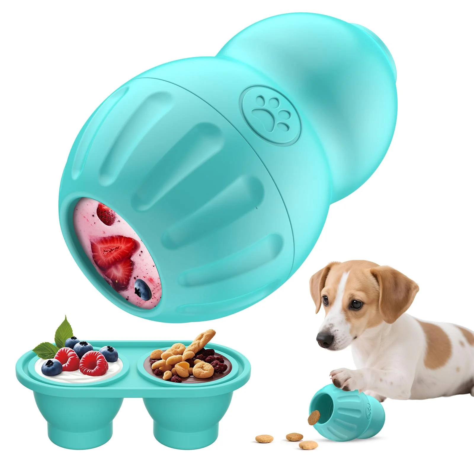 Trusted VIWIK Interactive Frozen Treat Dog Toy - Puzzle Enrichment for Small Medium Dogs Versatile