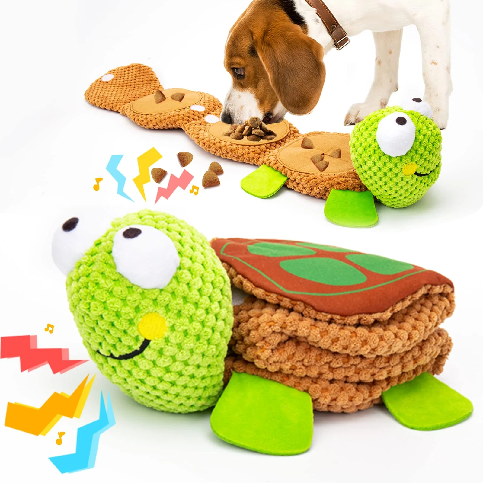High-Quality lilfrd Turtle Dog Puzzle Toy – Enrichment Squeaky Snuffle Treat Dispenser Premium Material