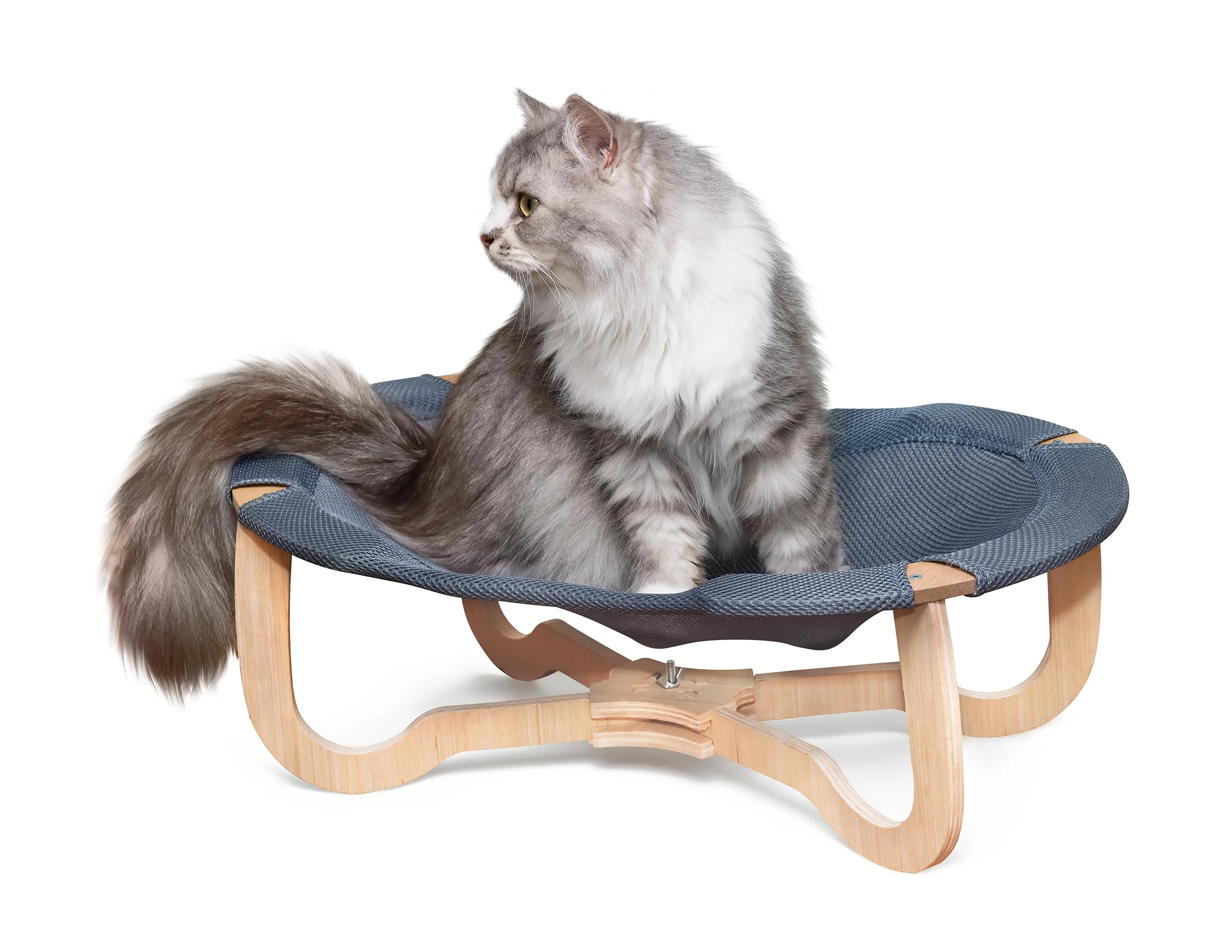 Fine Crafted Fantasreen Wooden d Cat Bed Hammock – Grey Breathable Scratch-Resistant High-Performance