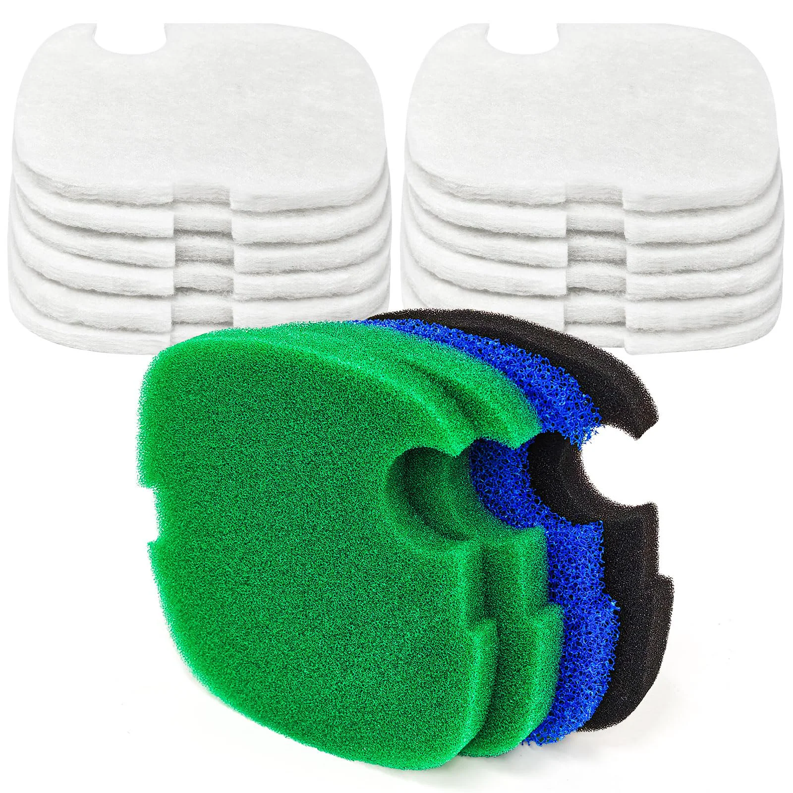 Pure HDWGGD HW-303B Canister Filter Pads for SUNSUN HW-303B 703B – 4 Sponge Pads 12 Floss Pads Smart