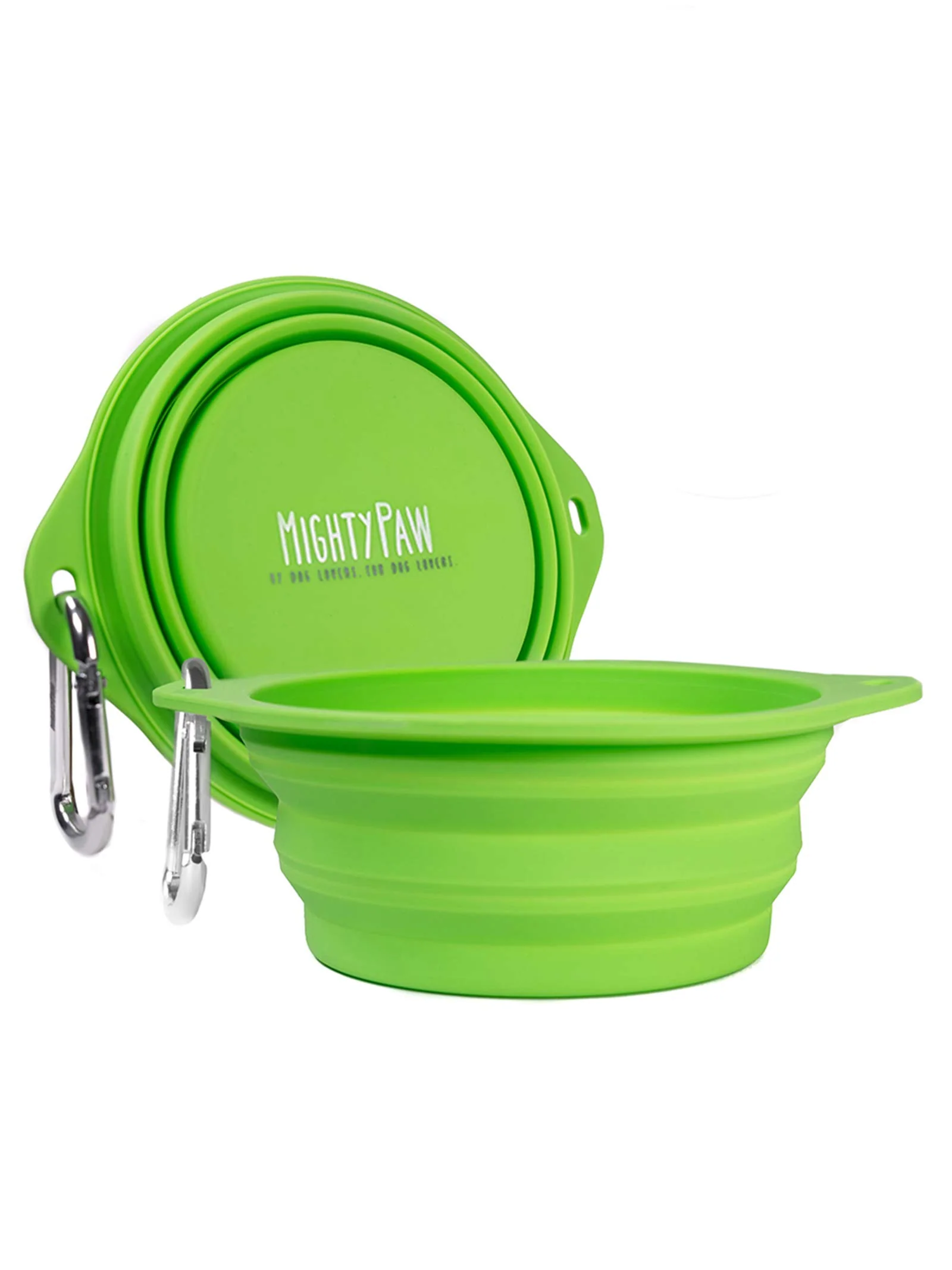 Classic Mighty Paw Travel Dog Bowl Set – 2 Pack 27 oz Collapsible Silicone Leak-Proof Original