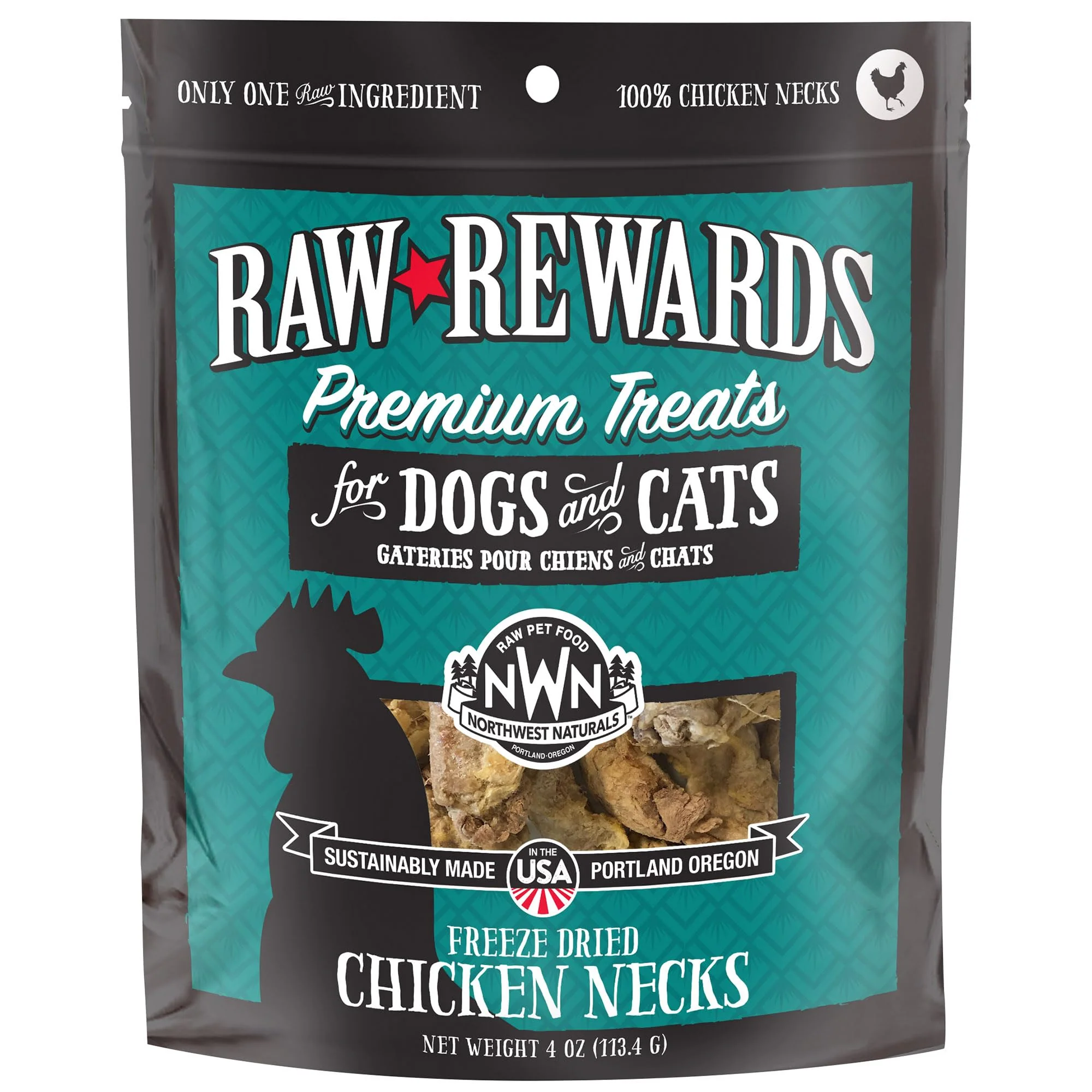 Consistent Northwest Naturals Raw Rewards ze-Dried Chicken Neck Treats – 4 oz 1 Ingredient USA Made Outstanding