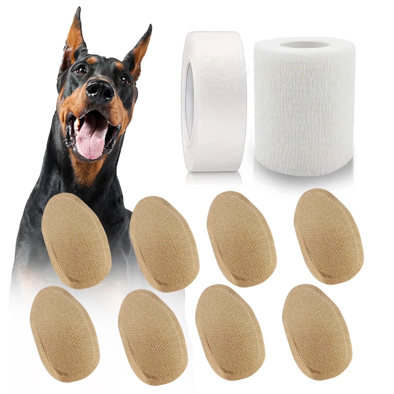 Efficient Ziyue 4-Set Doberman Ear Posting Kit with Extra Tape Rolls for Doberman Pinscher Samoyed Convenient