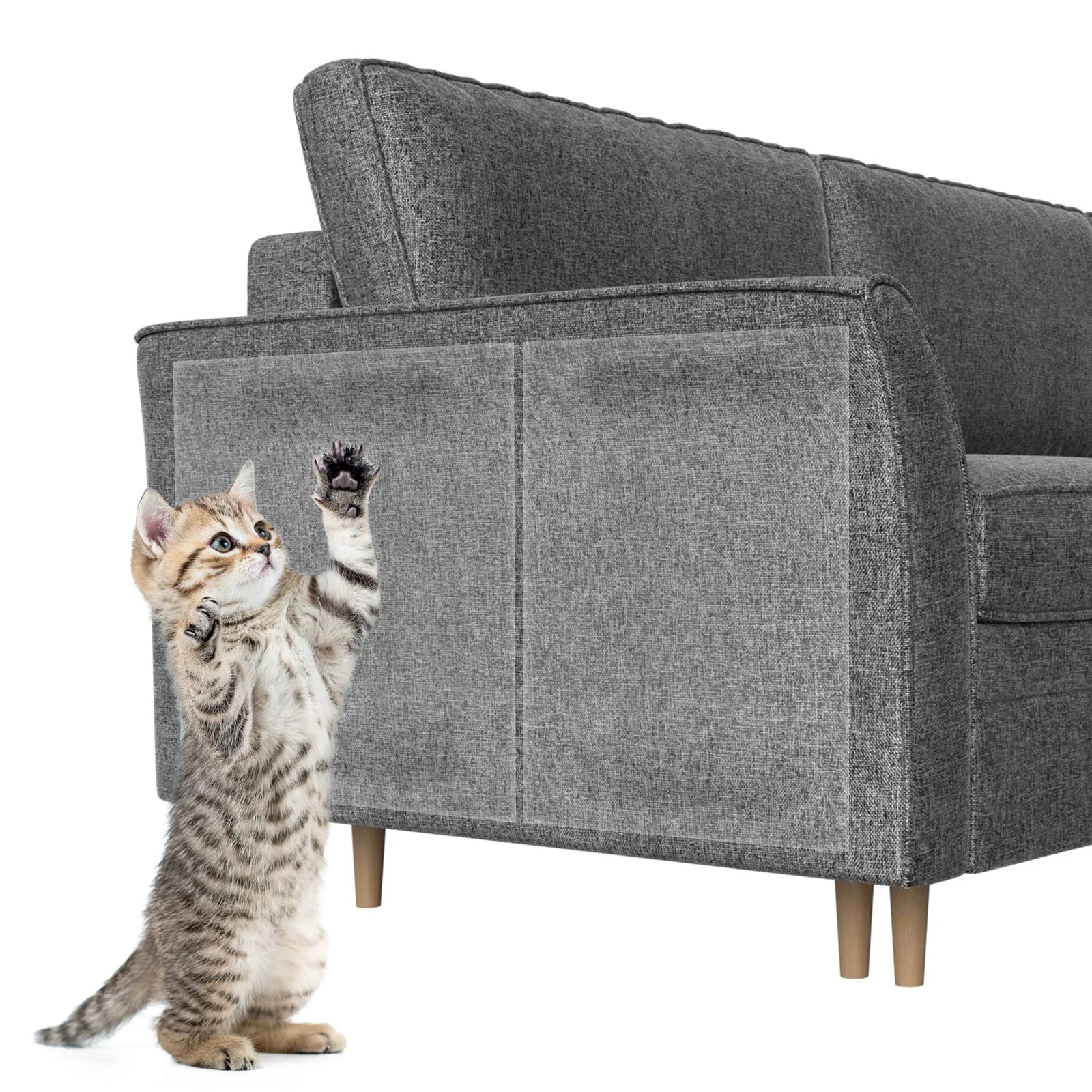Sophisticated HappySX Cat Scratch Deterrent Tape – 16 Sheets for Furniture Protection Eco-Friendly