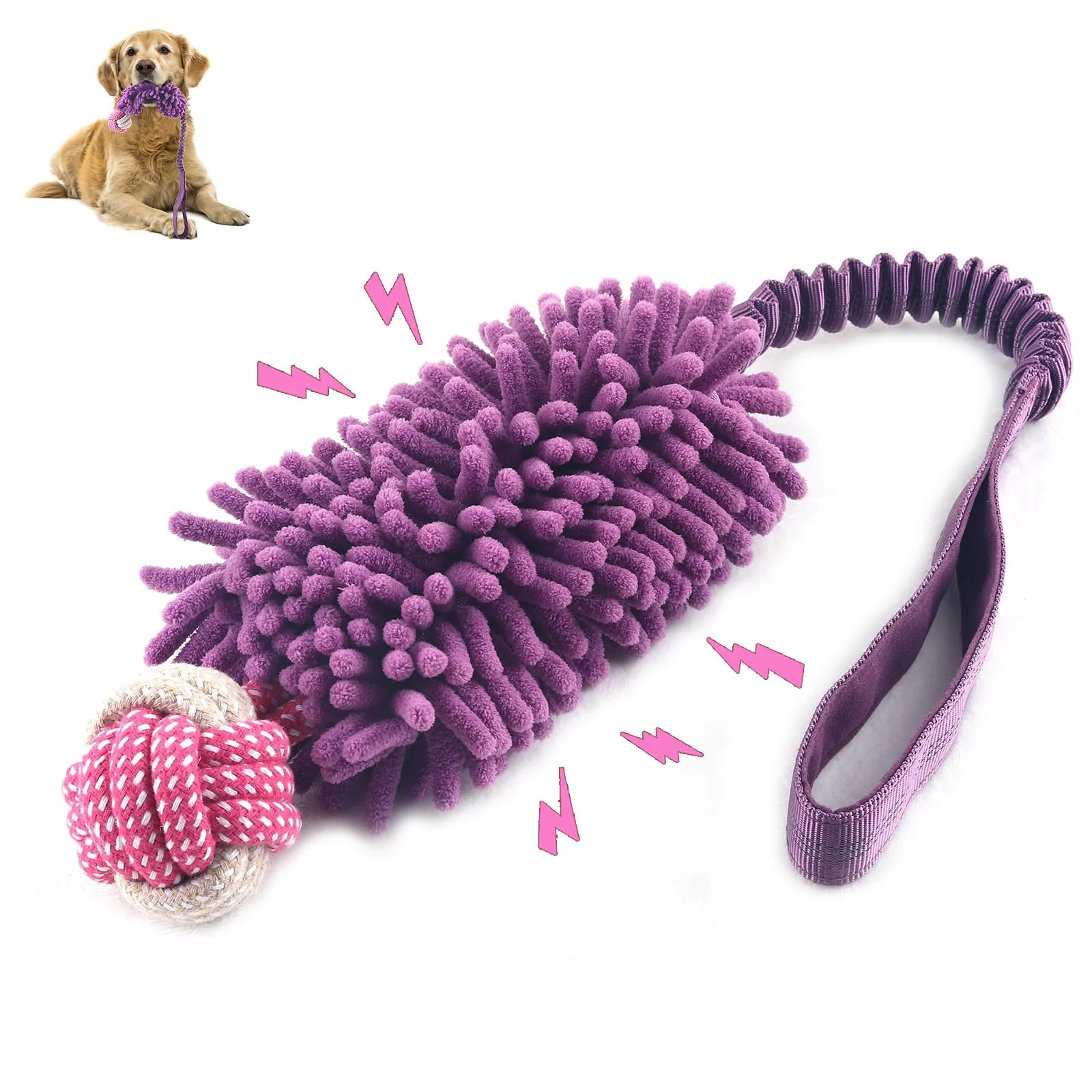 Optimized Wodoca Dog Tug Toys for Aggressive Chewers – Interactive Rope Toy with Squeak Fast