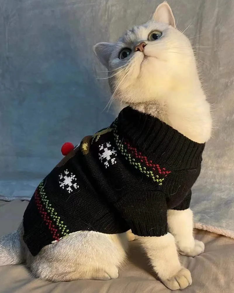 Prestigious BOBIBI Cat Sweater – Christmas Santa Knitwear for Winter Warmth Original