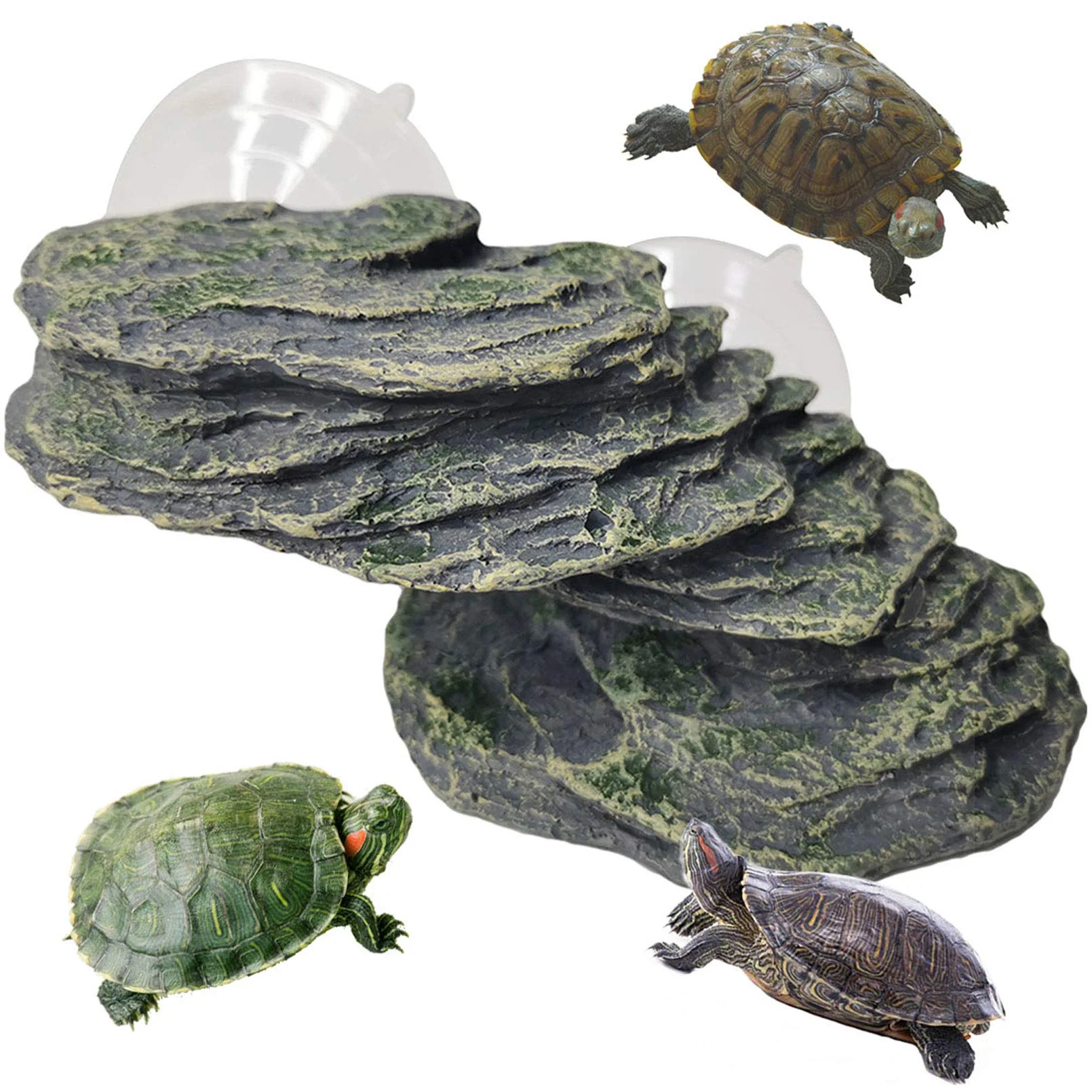 Premium Kathson Turtle Basking Platform Small – Natural Rock Ramp for Baby Tortoises Small Reptiles Next-Generation