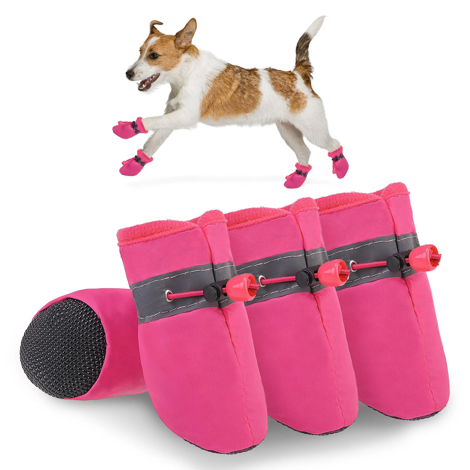 Reusable SCENE Dog Shoes for Hot Pavement - Pink Size 3 Paw Protectors for Small Medium Dogs Professional