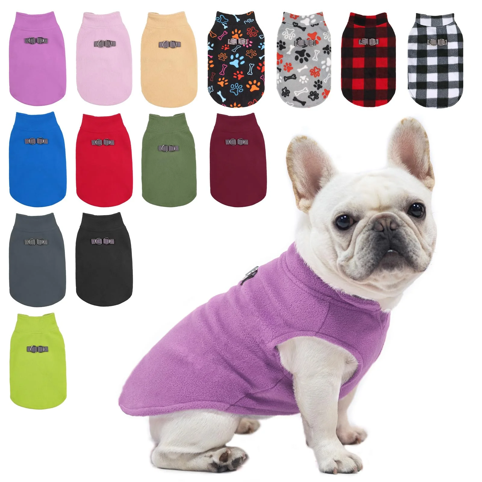 Reliable BEAUTYZOO Fleece Dog Vest Sweater — Warm Winter Coat with Double D-Rings for XS–XL Small Medium Dogs High-Performance